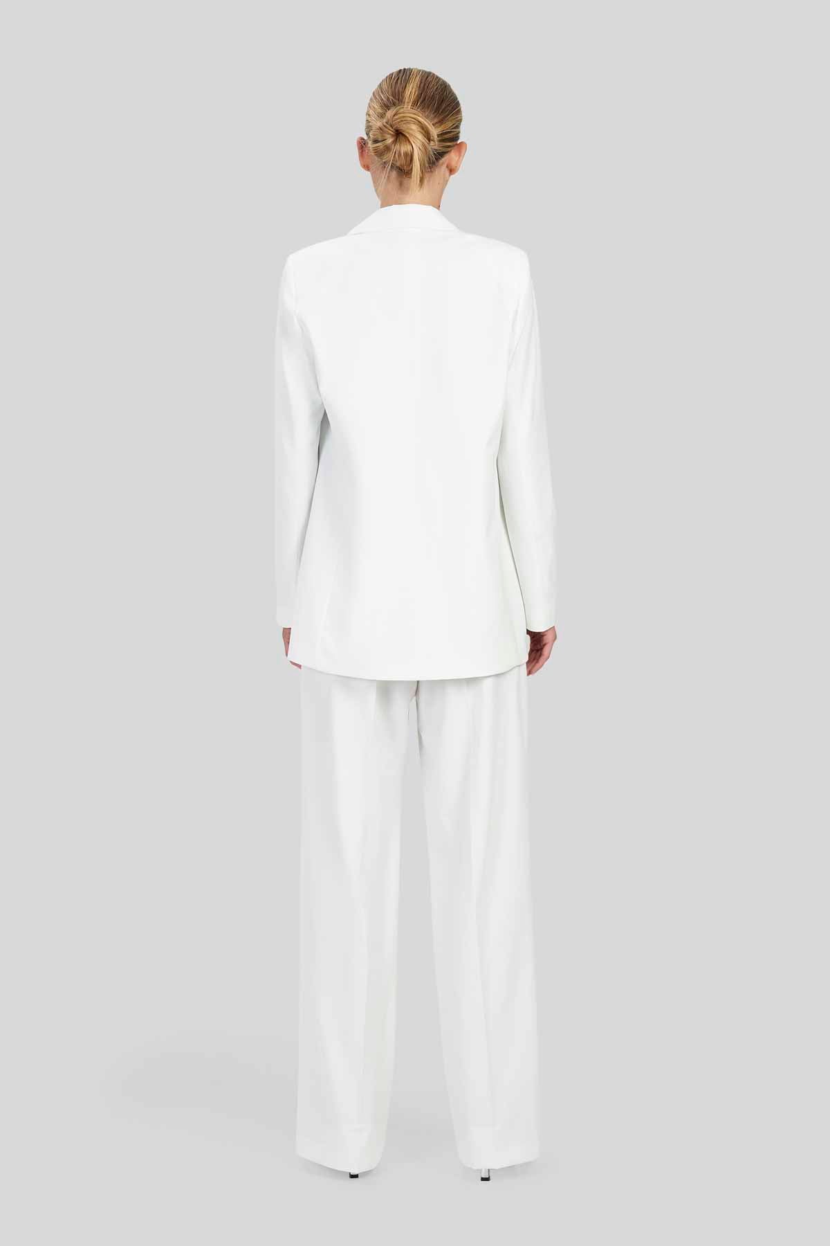 Blazer monopetto in tela stretch
