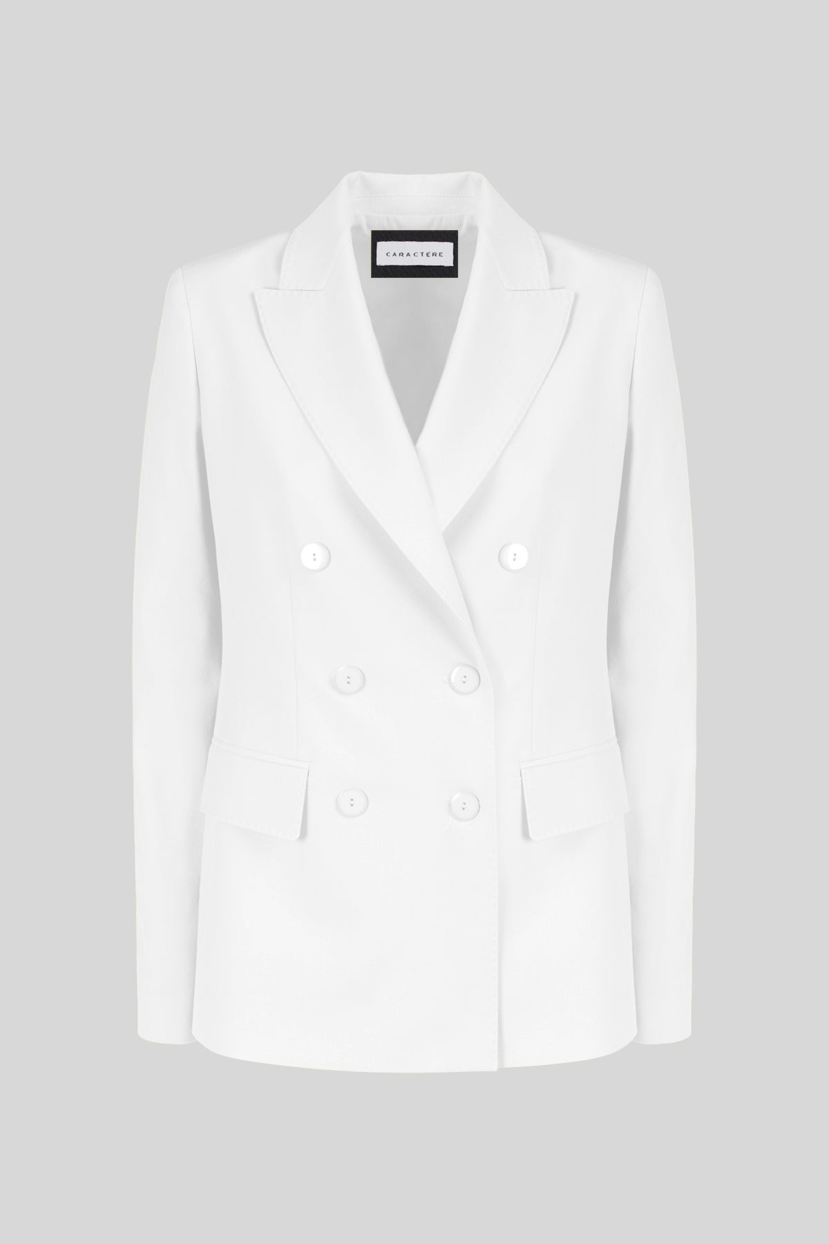 Blazer doppiopetto in tela stretch
