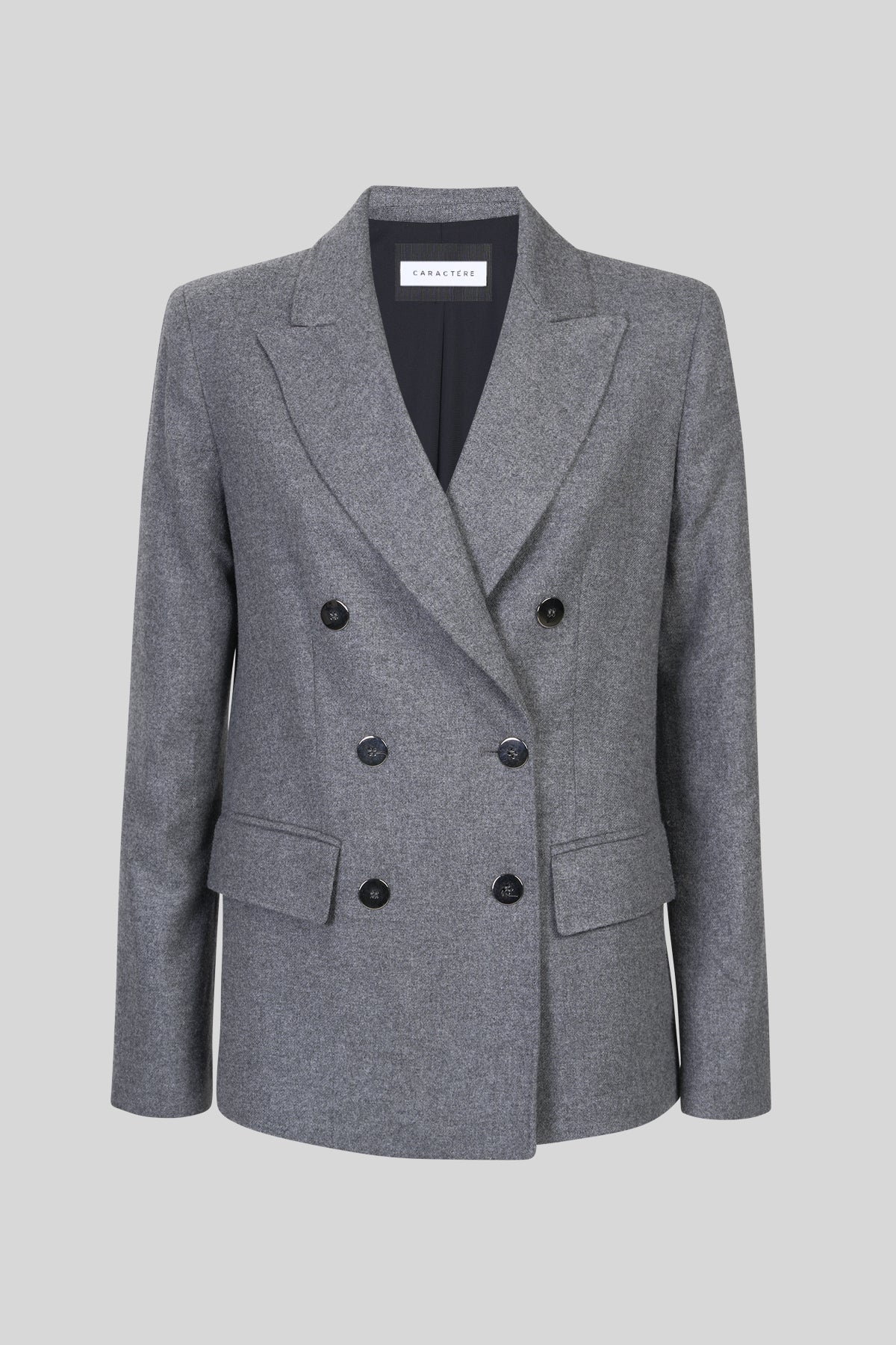 Blazer doppiopetto in flanella fluida