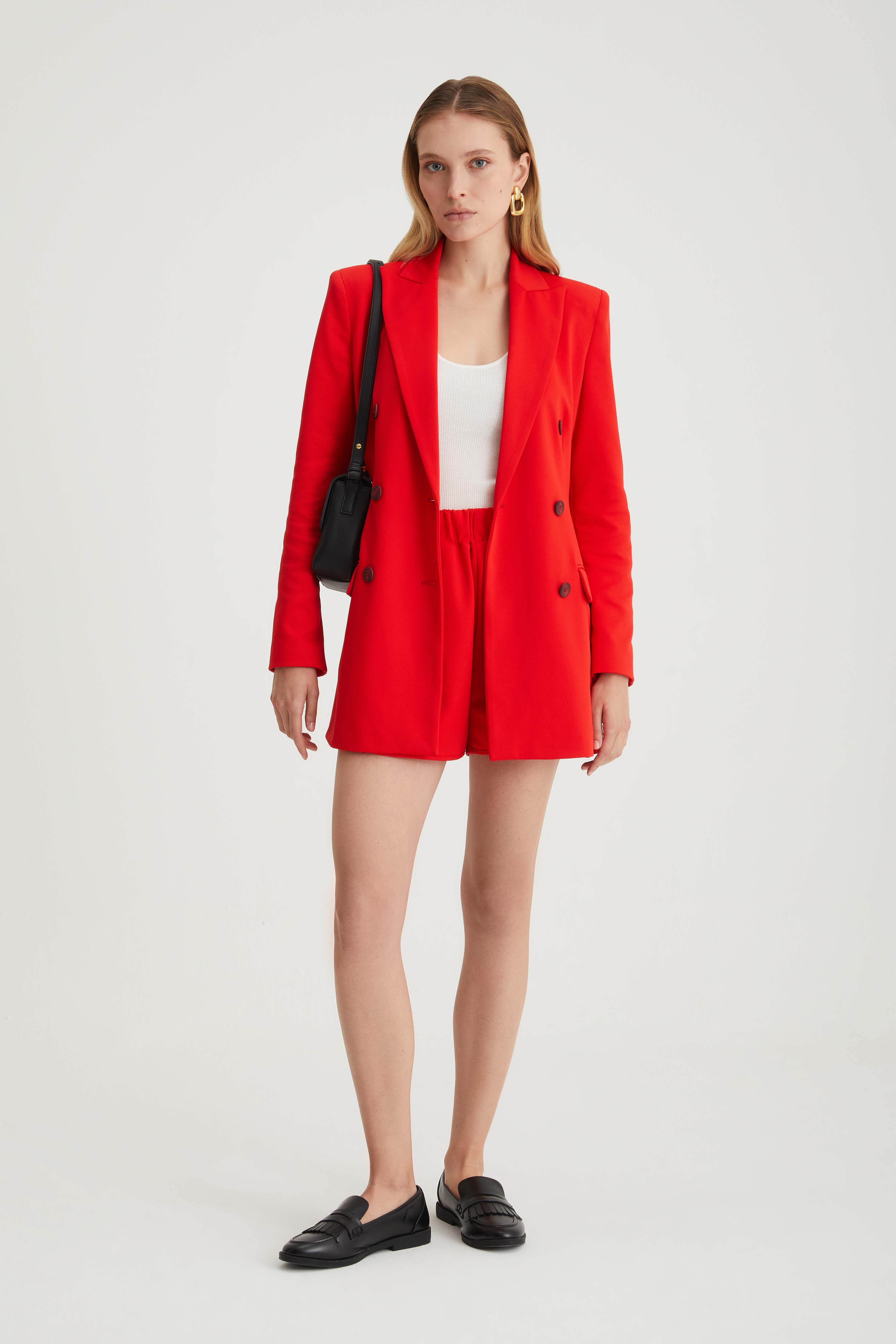 Giacca doppio petto in jersey tecnico