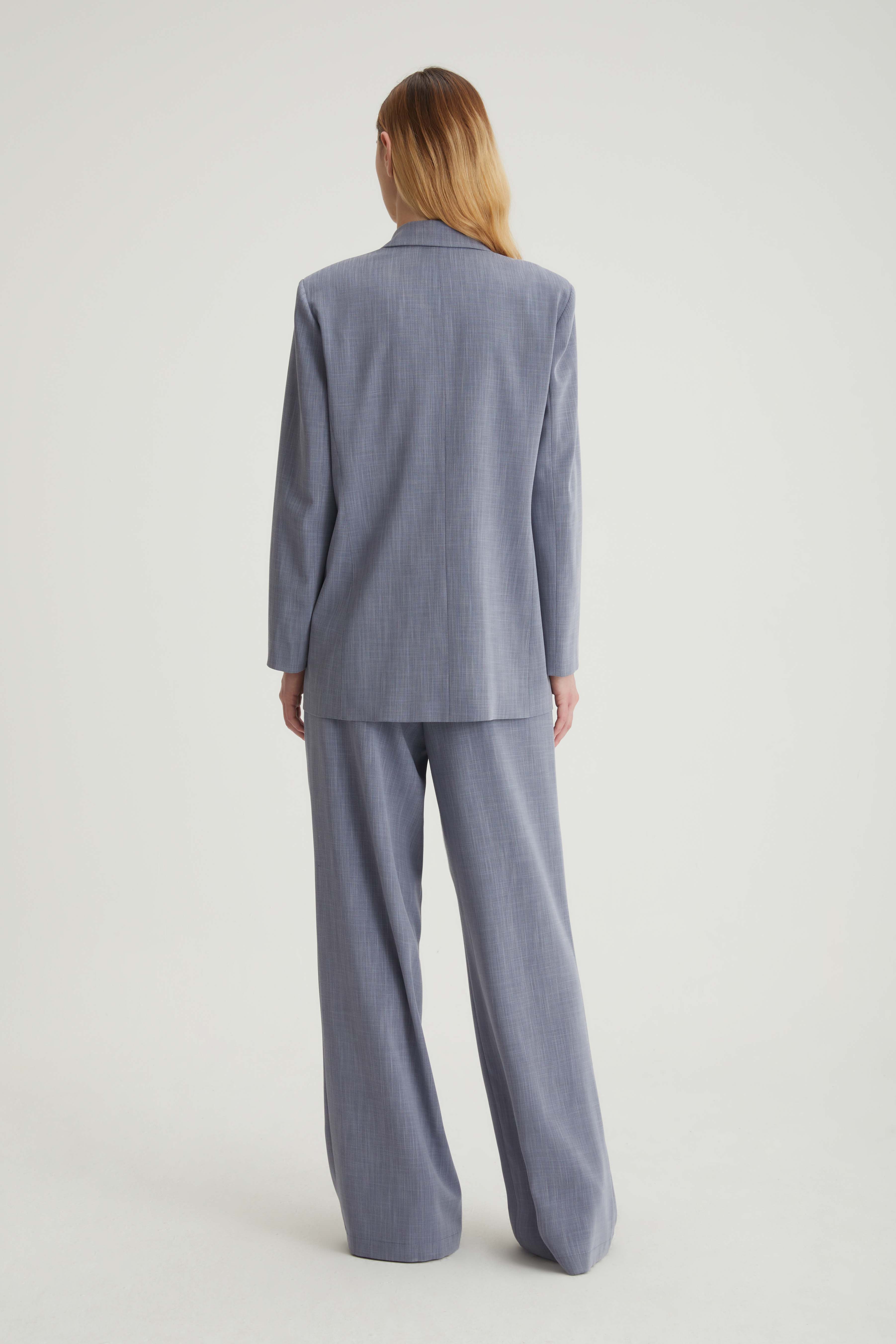 Blazer doppio petto effetto denim