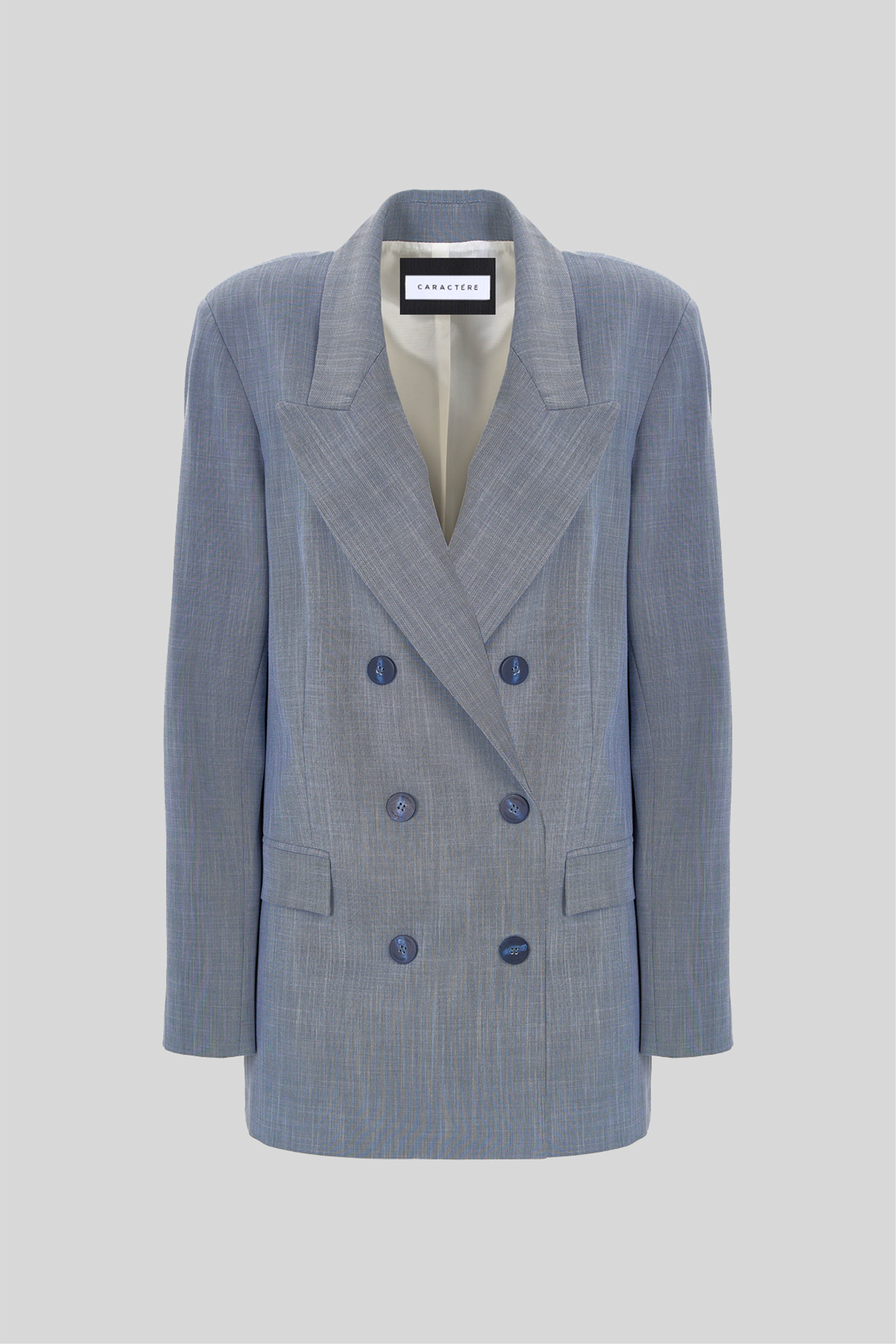 Blazer doppio petto effetto denim