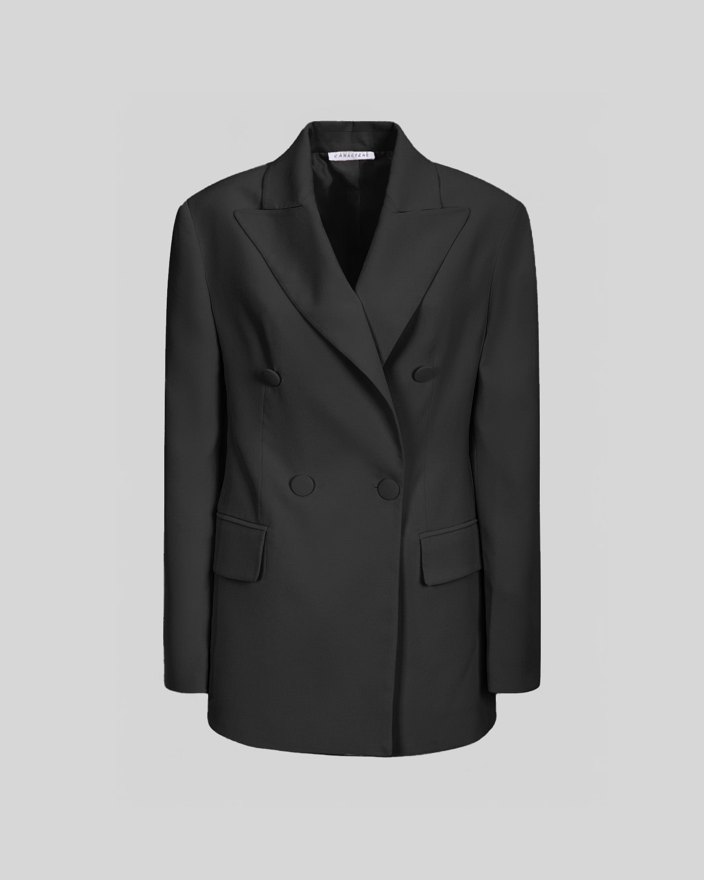 Blazer Doppiopetto Elegante in Crepe