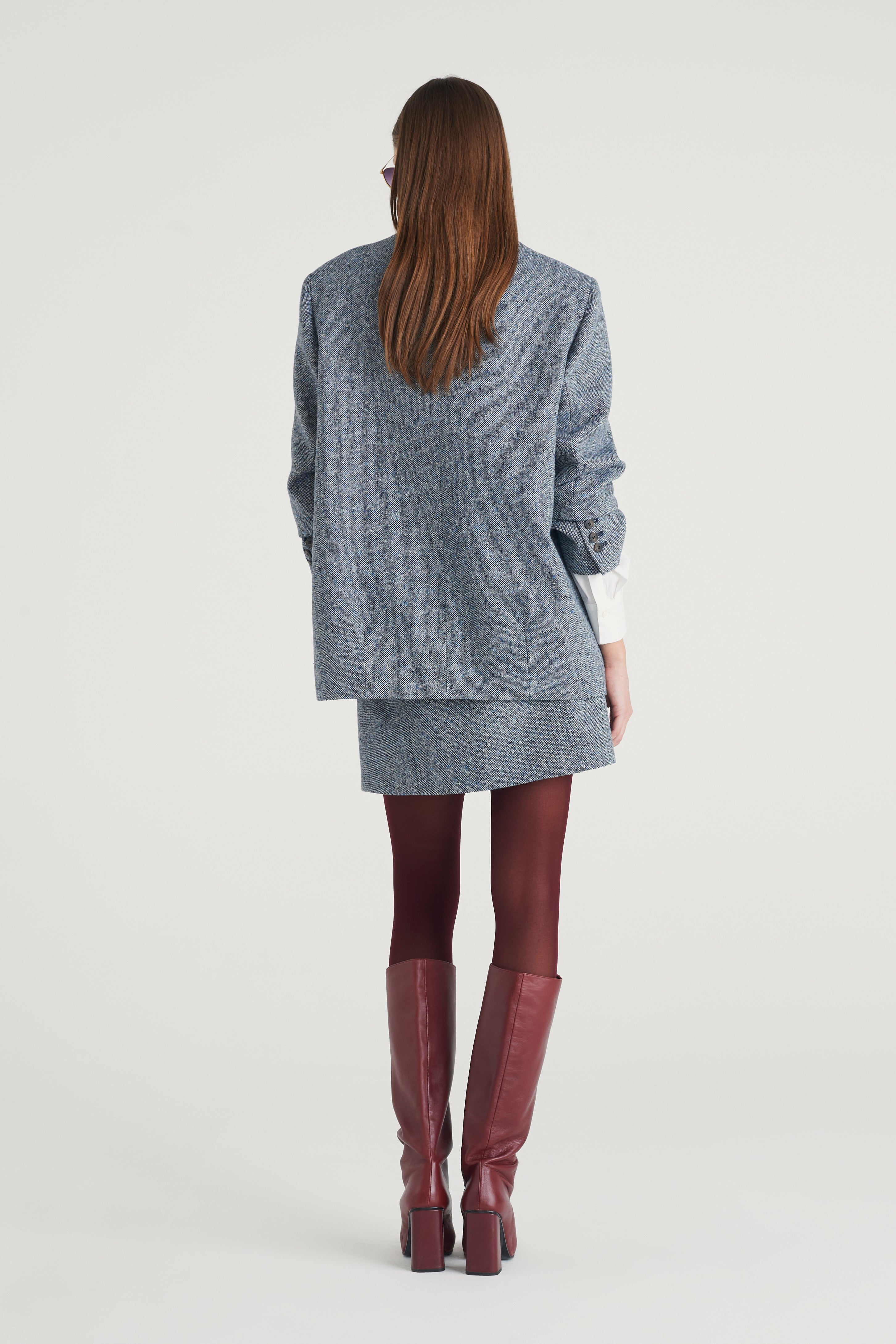 Giacca monopetto con collo liscio