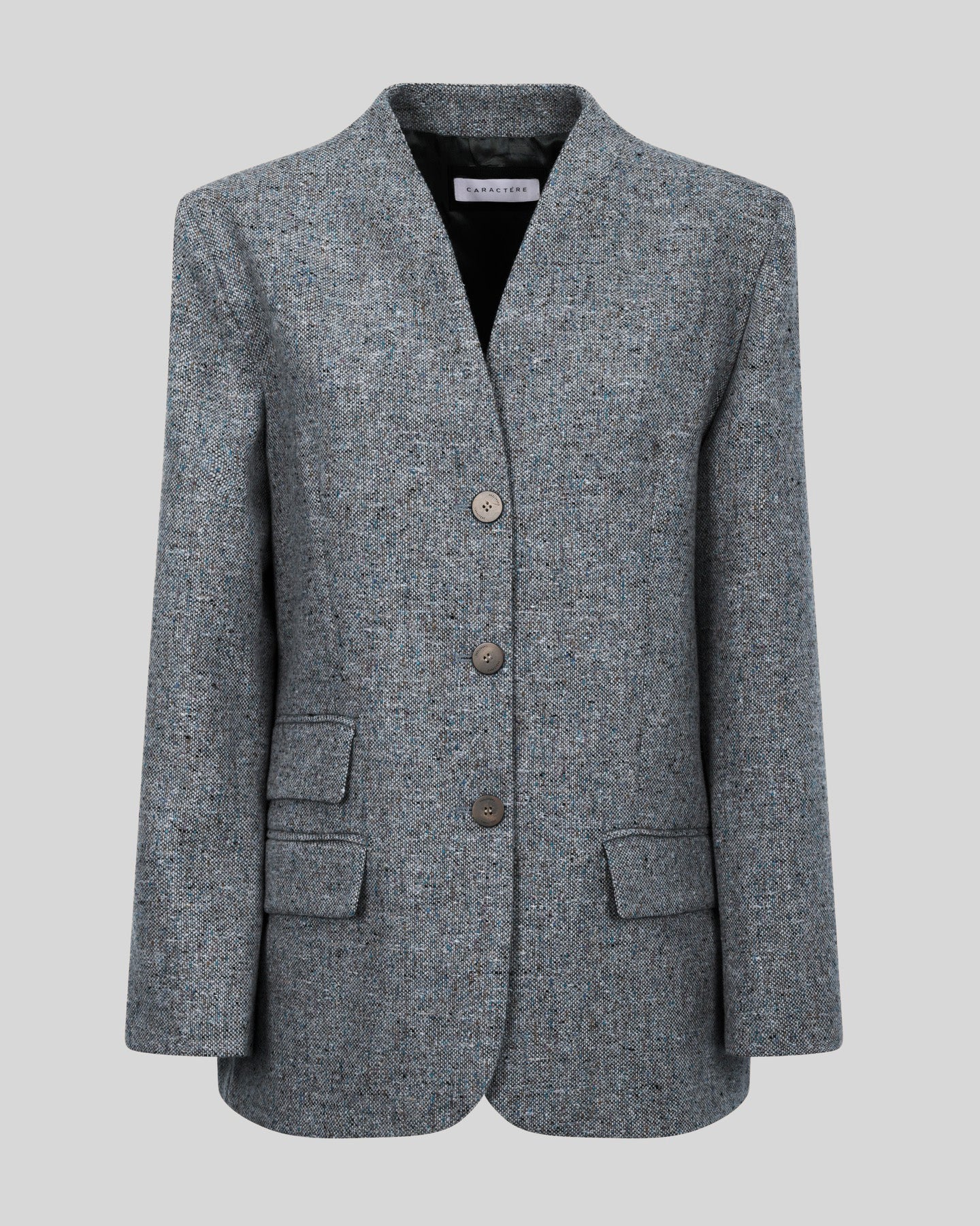 Giacca monopetto con collo liscio