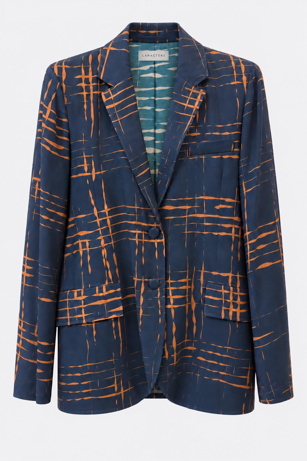Giacca Destrutturata In Twill Stampato
