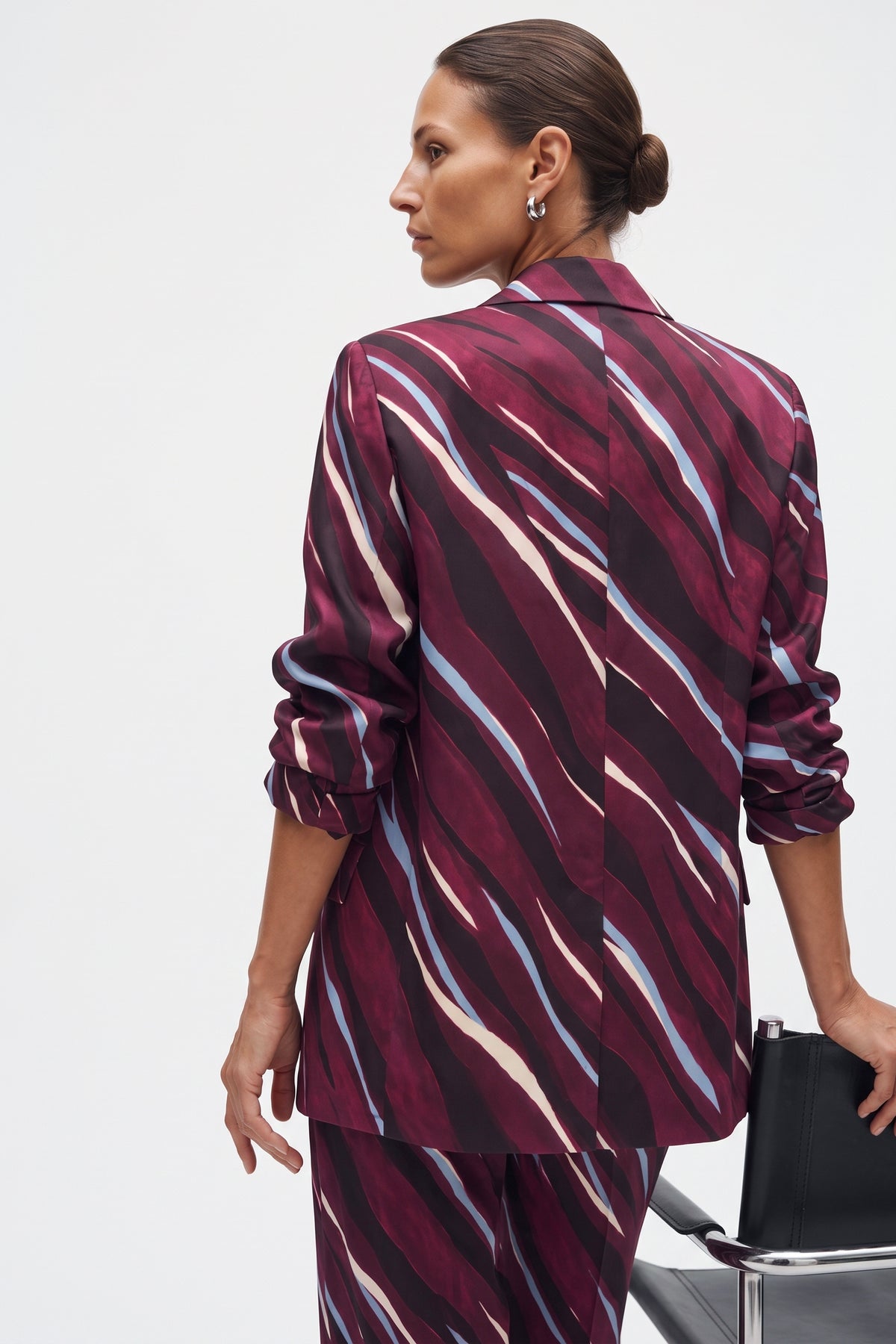 Giacca Destrutturata In Twill Stampato
