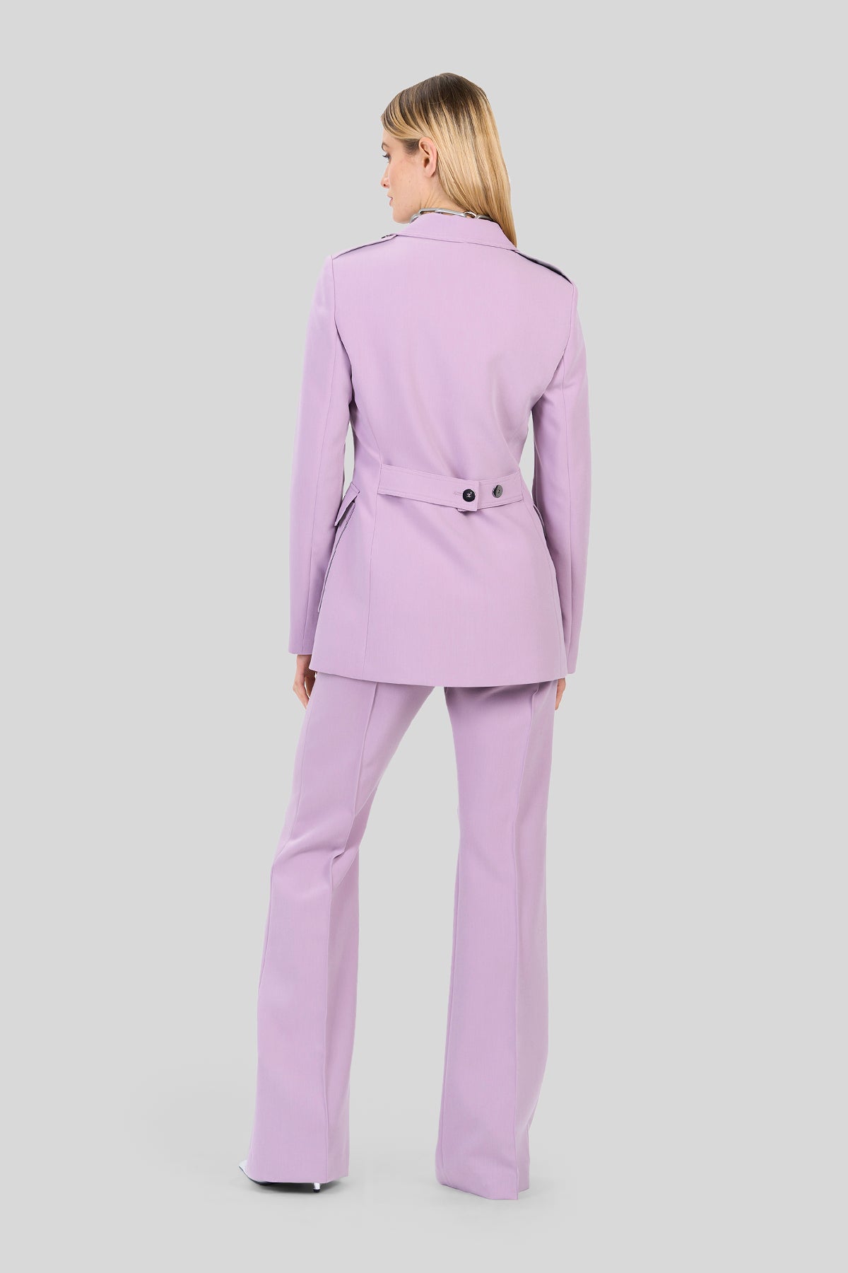 Blazer monopetto in twill stretch