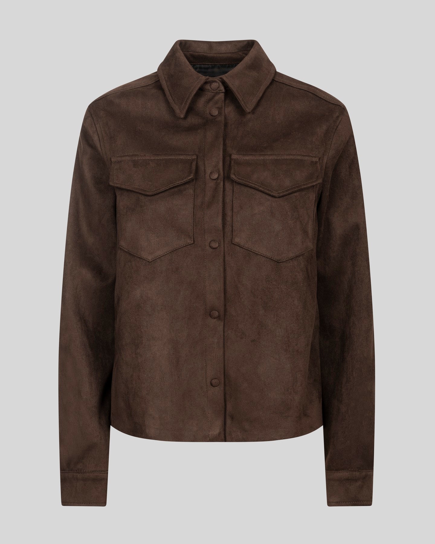 Giacca camicia in similsuede