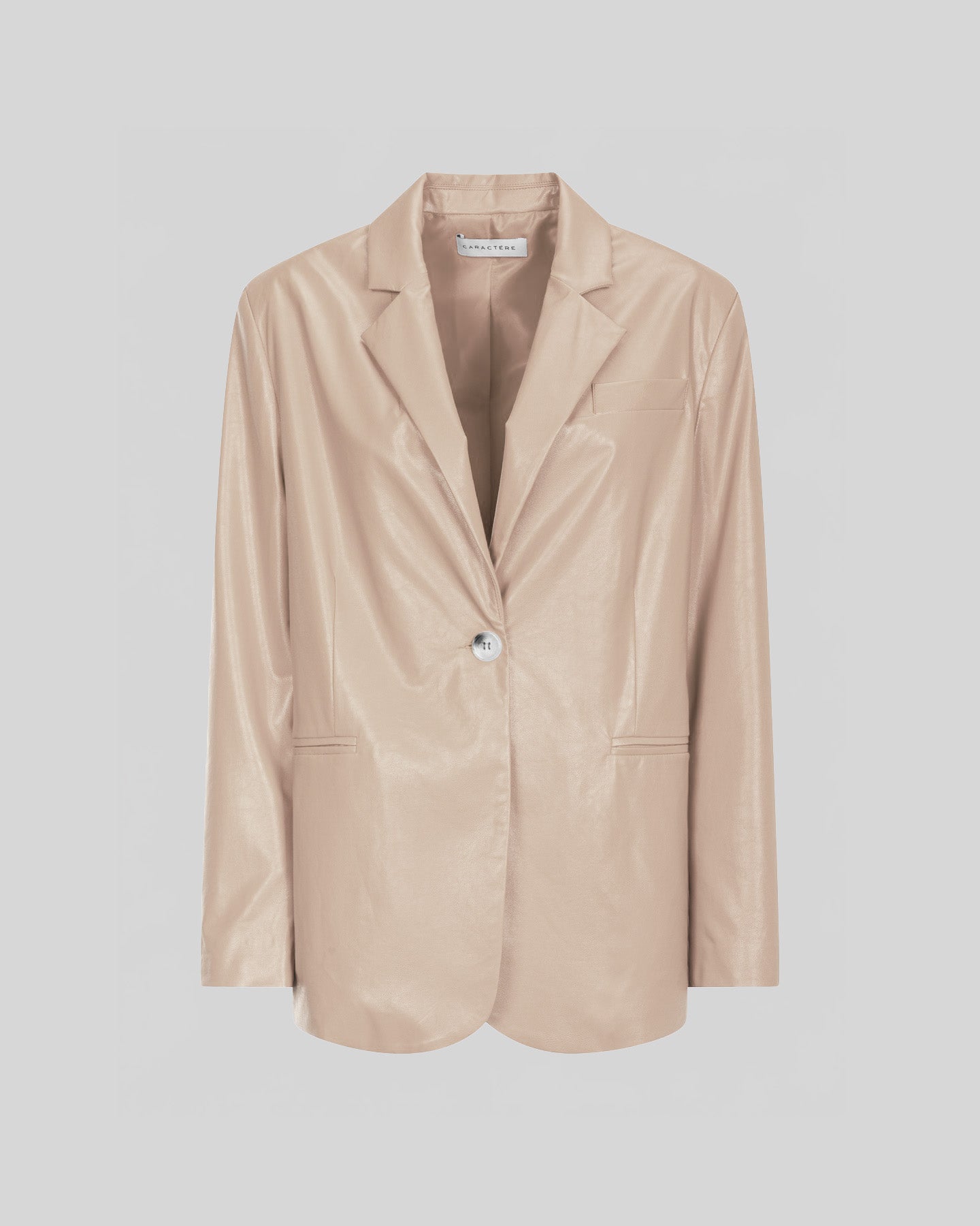 Giacca Donna in Simil Pelle Elegante con Rever