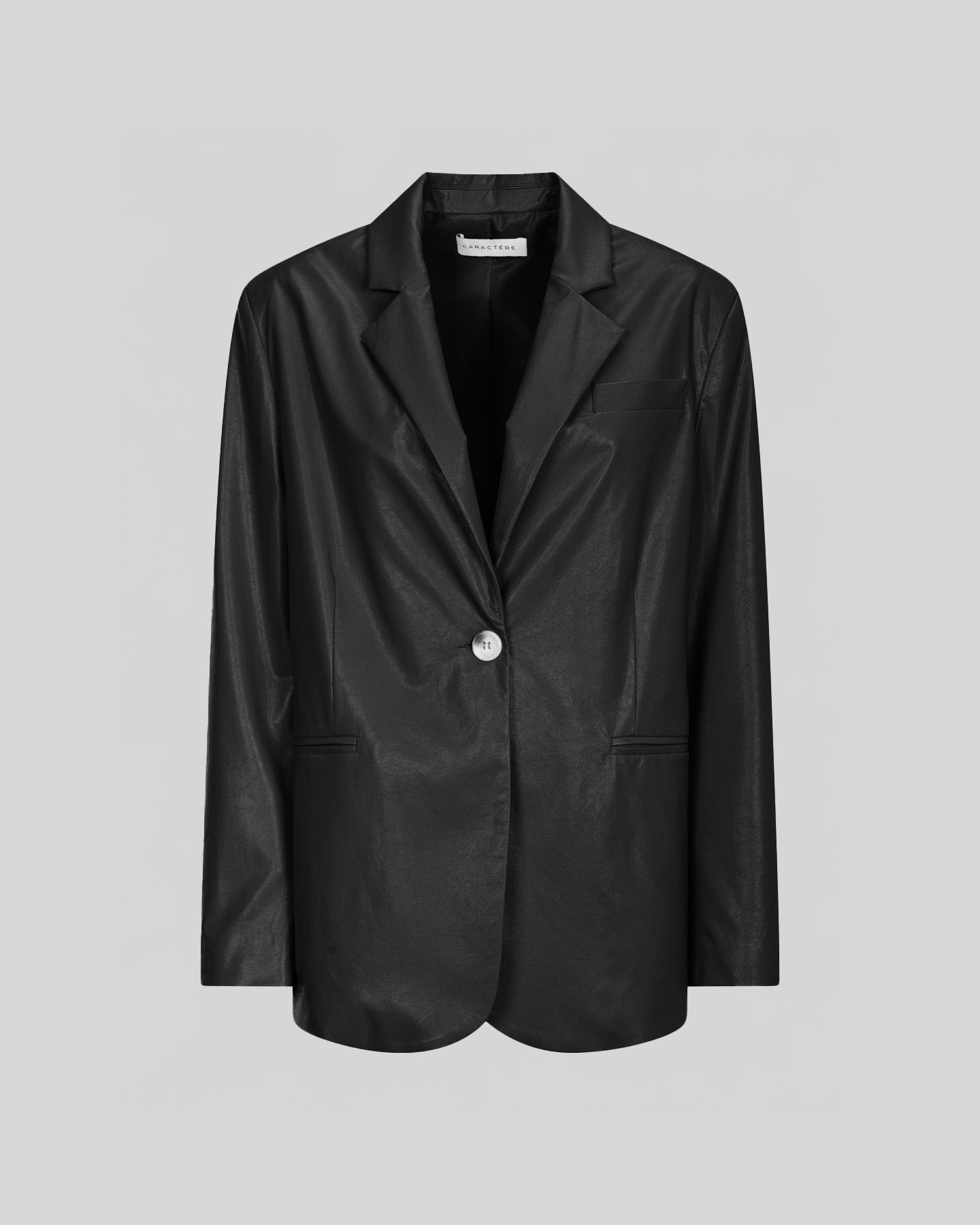 Giacca Donna in Simil Pelle Elegante con Rever