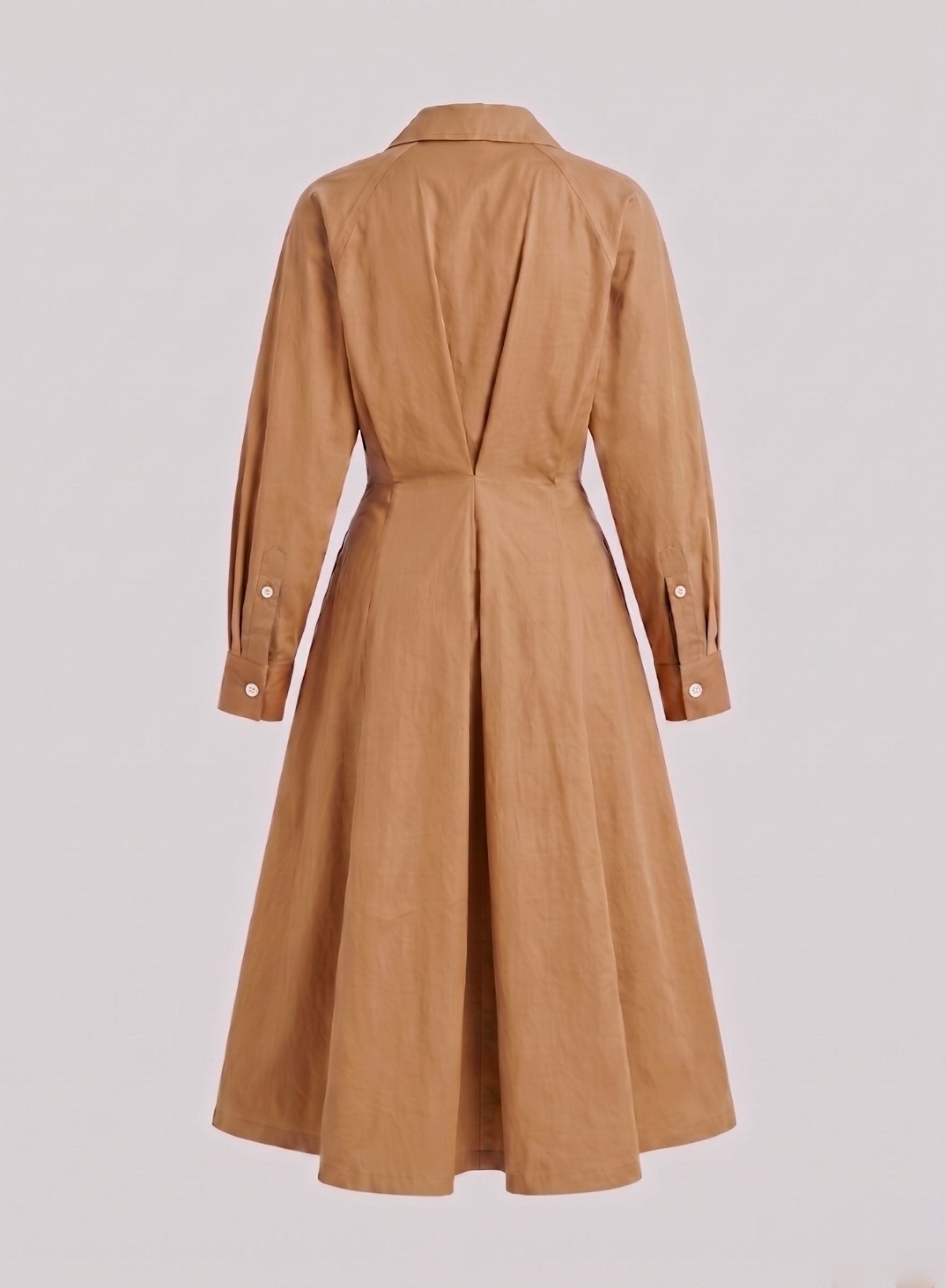 Abito Chemisier Midi in Cotone con Cintura - Caractère