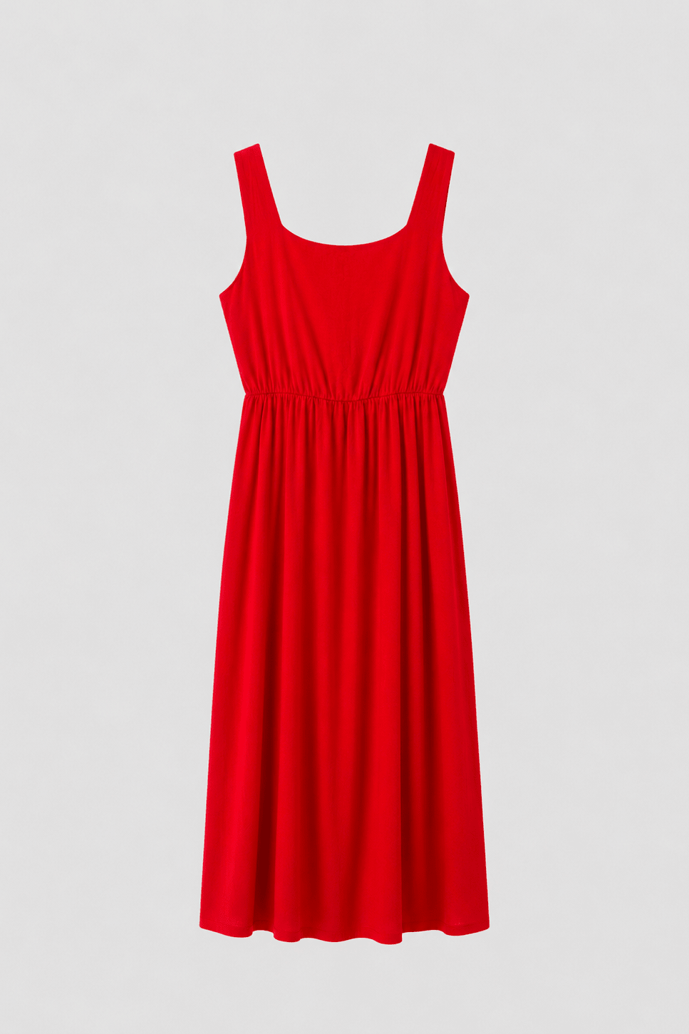 Abito Donna Midi in Misto Lino con Scollo Quadrato - Caractère
