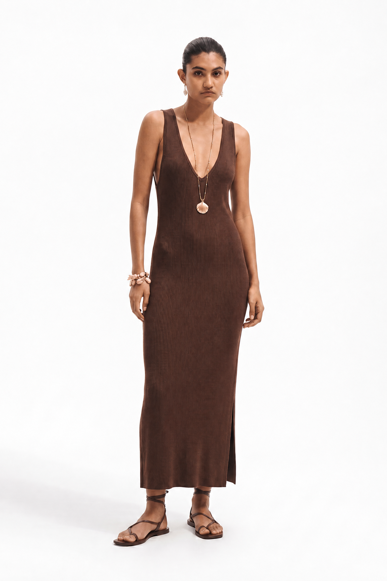 Abito Donna Lungo Elegante in Viscosa con Scollo a V – Serate Raffinate