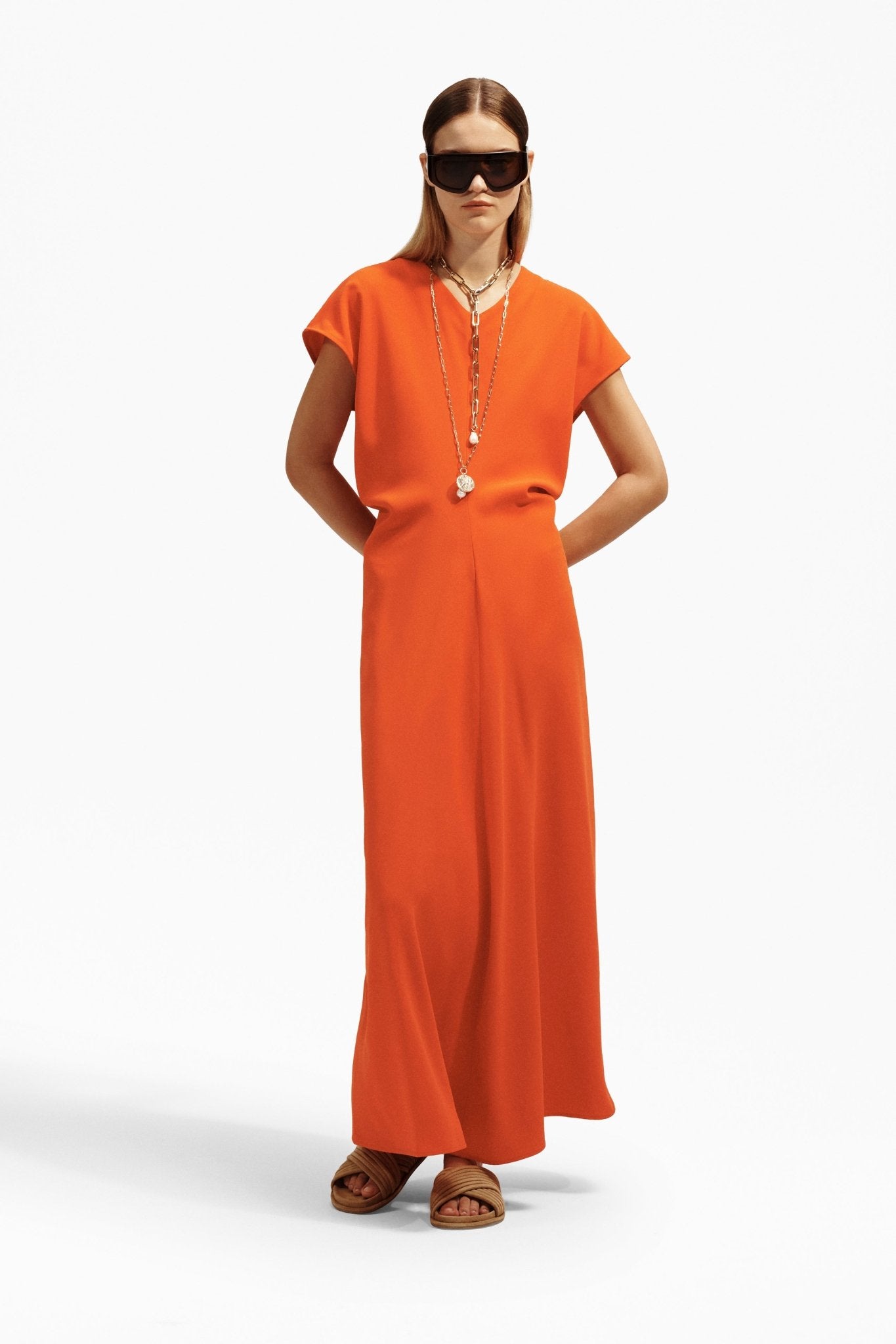 Abito Lungo Elegante da Cerimonia in Crepe - Caractère