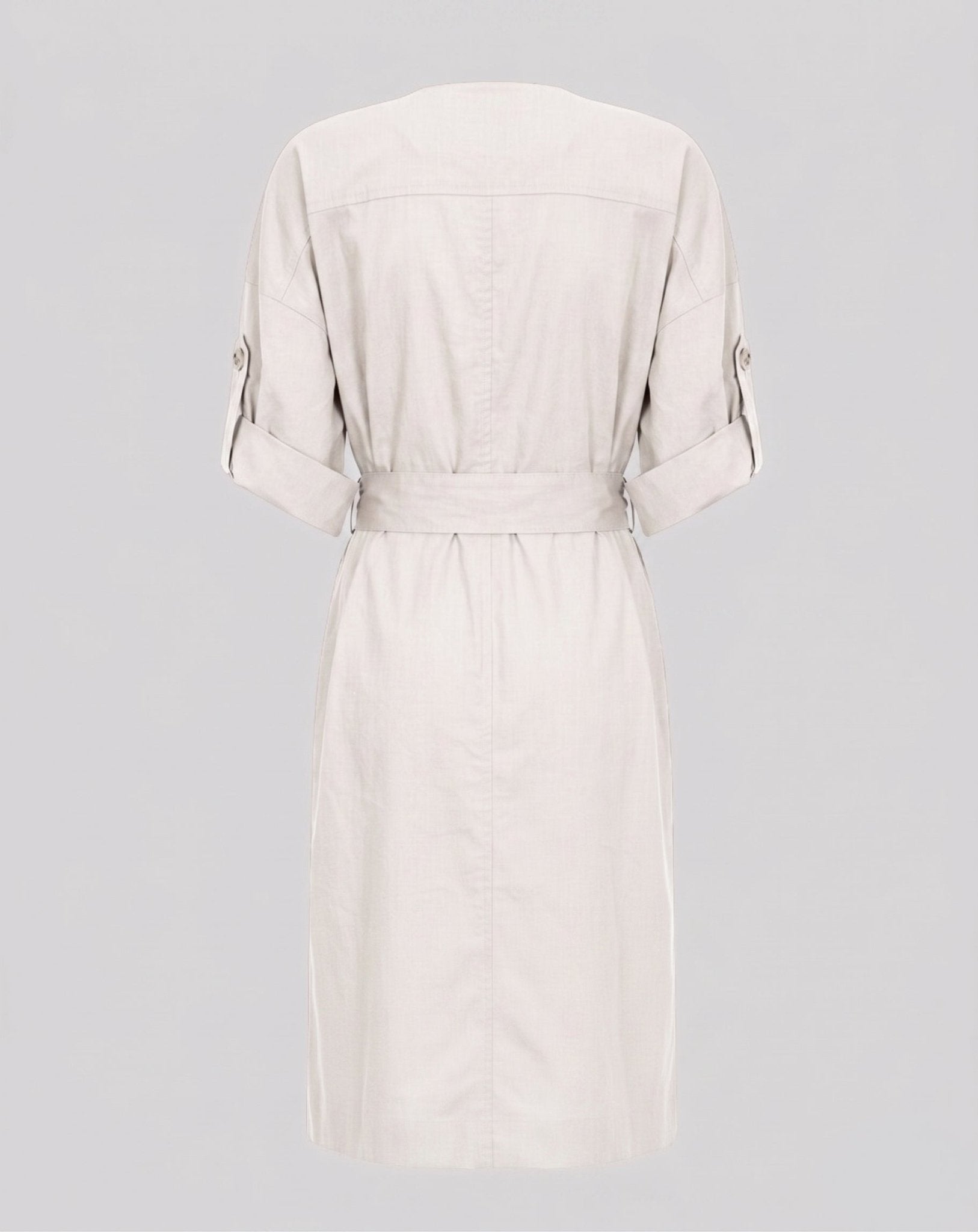 Abito Midi Doppiopetto in Cotone con Cintura - Caractère