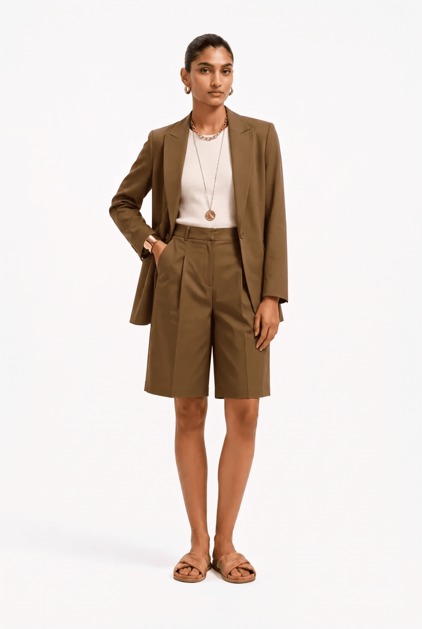 Bermuda Donna in Cotone Stretch Dritti – Eleganti e Comodi per l'Estate - Caractère
