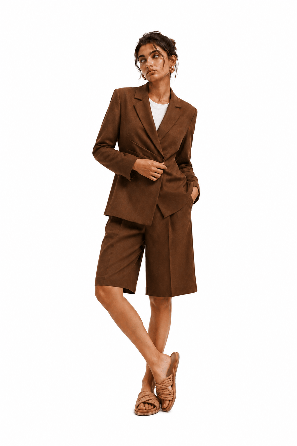 Bermuda eleganti in lino cotone - Caractère