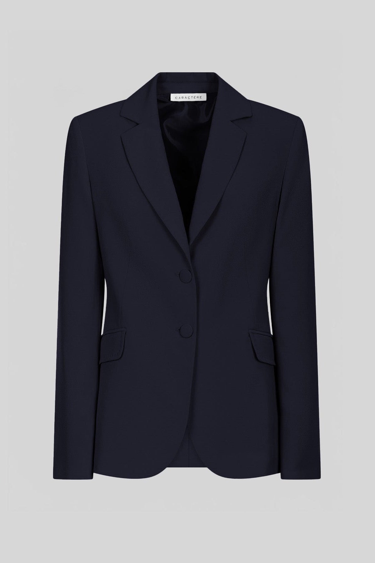 Tailleur blu in crepe giacca monopetto e pantalone a sigaretta - Caractère