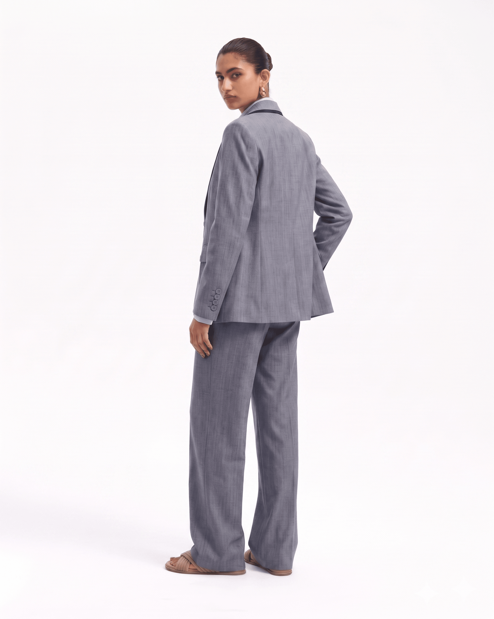 Blazer monopetto sartoriale con tasche con pattina - Caractère
