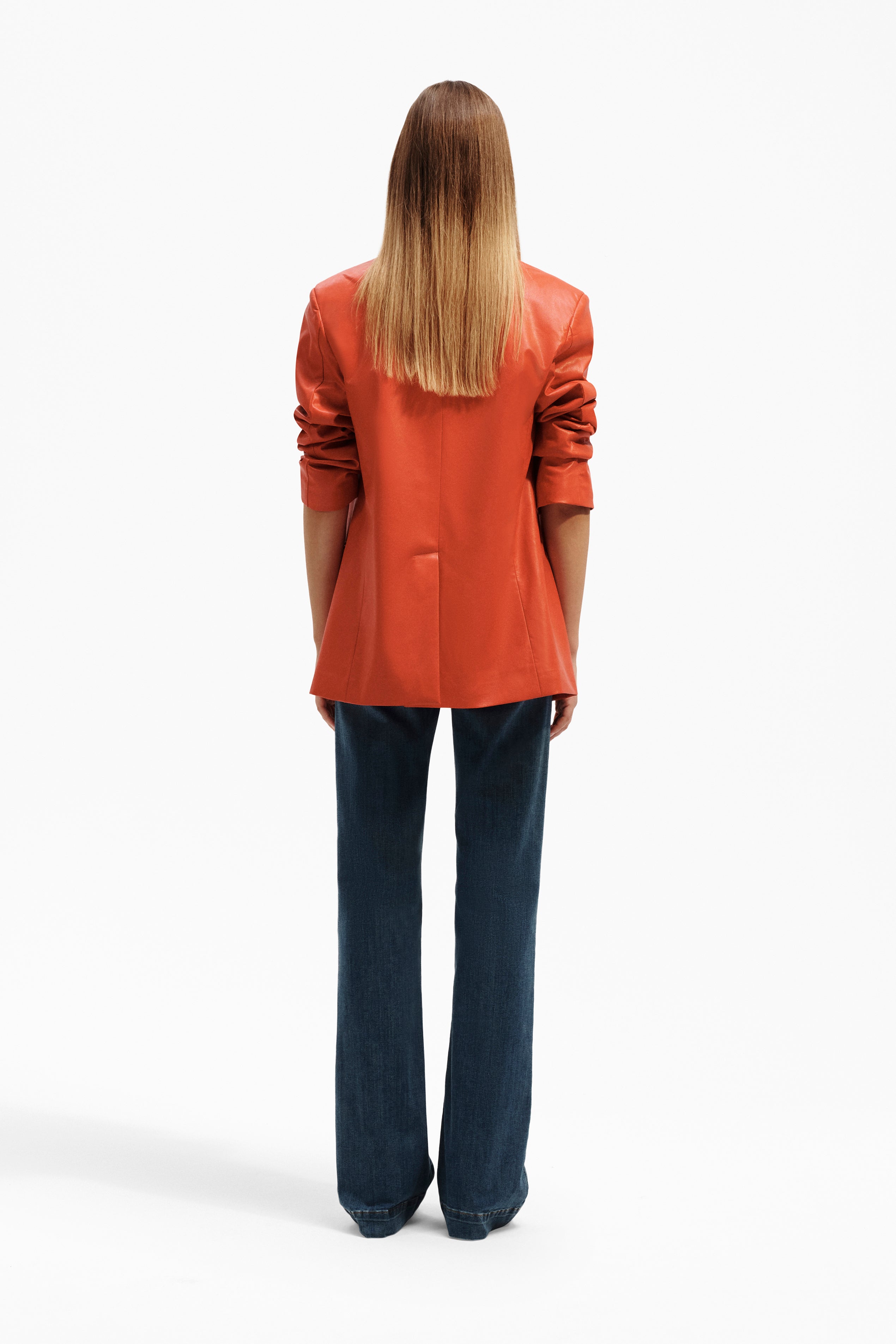 Giacca Donna in Simil Pelle Elegante con Rever