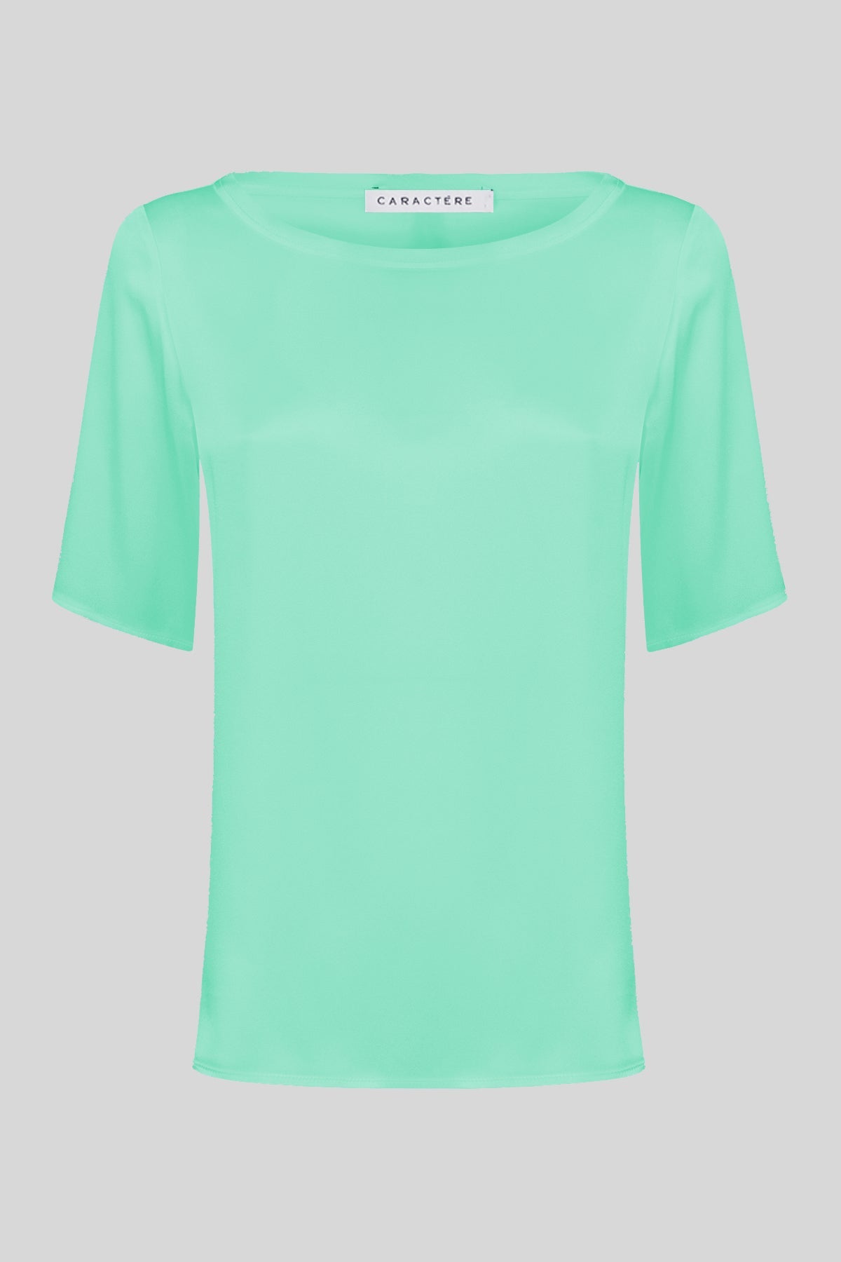 Blusa a maniche corte in seta super morbida - Caractère
