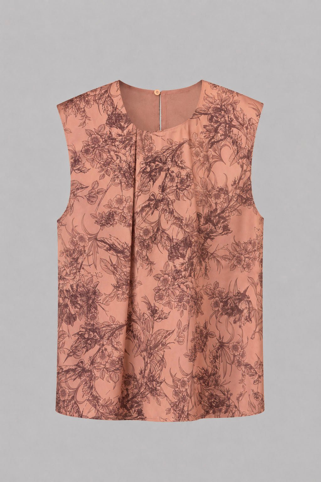Blusa Donna Floreale con Maniche ad Aletta - Caractère