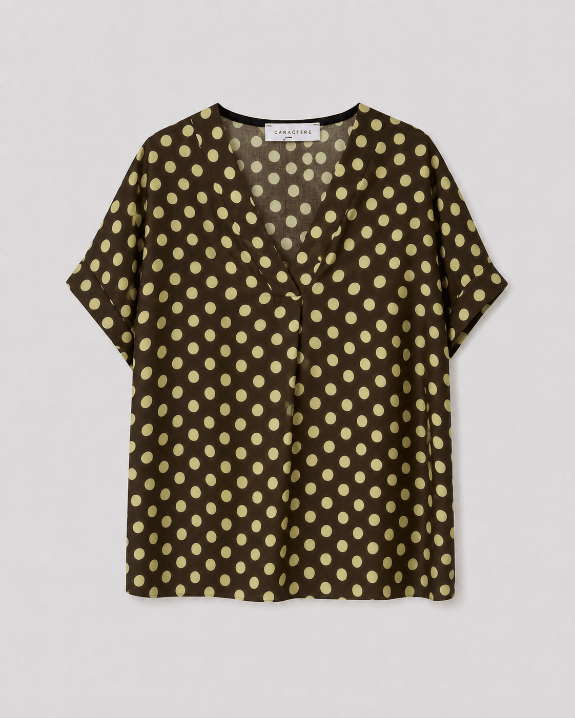 Blusa Kimono Scollo a V in Cotone - Caractère