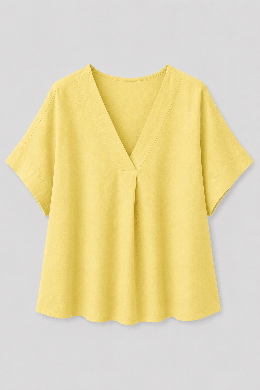 Blusa Oversize in Misto Lino con Scollo a V - Caractère