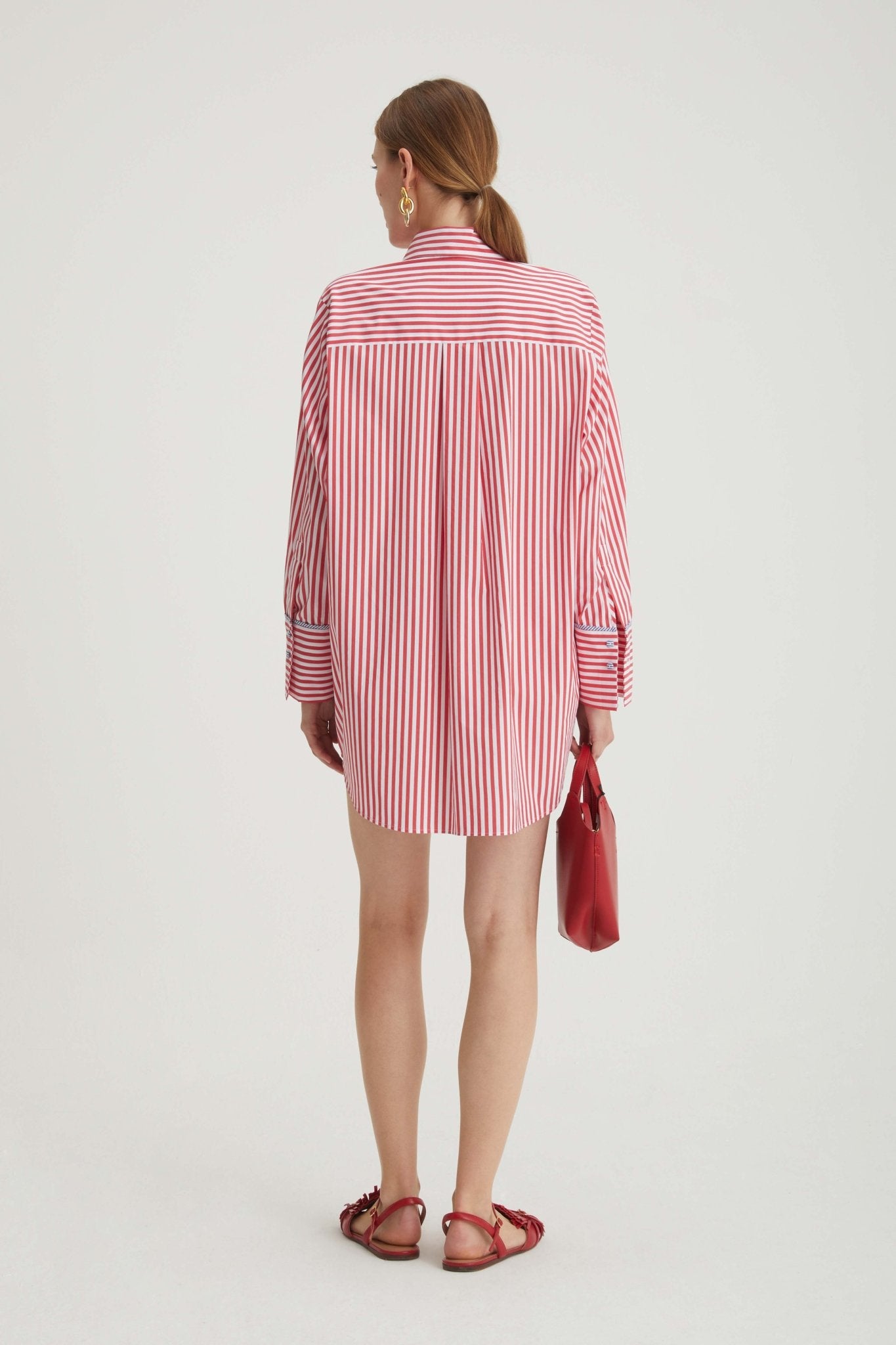 Camicia a righe in popeline stretch - Caractère