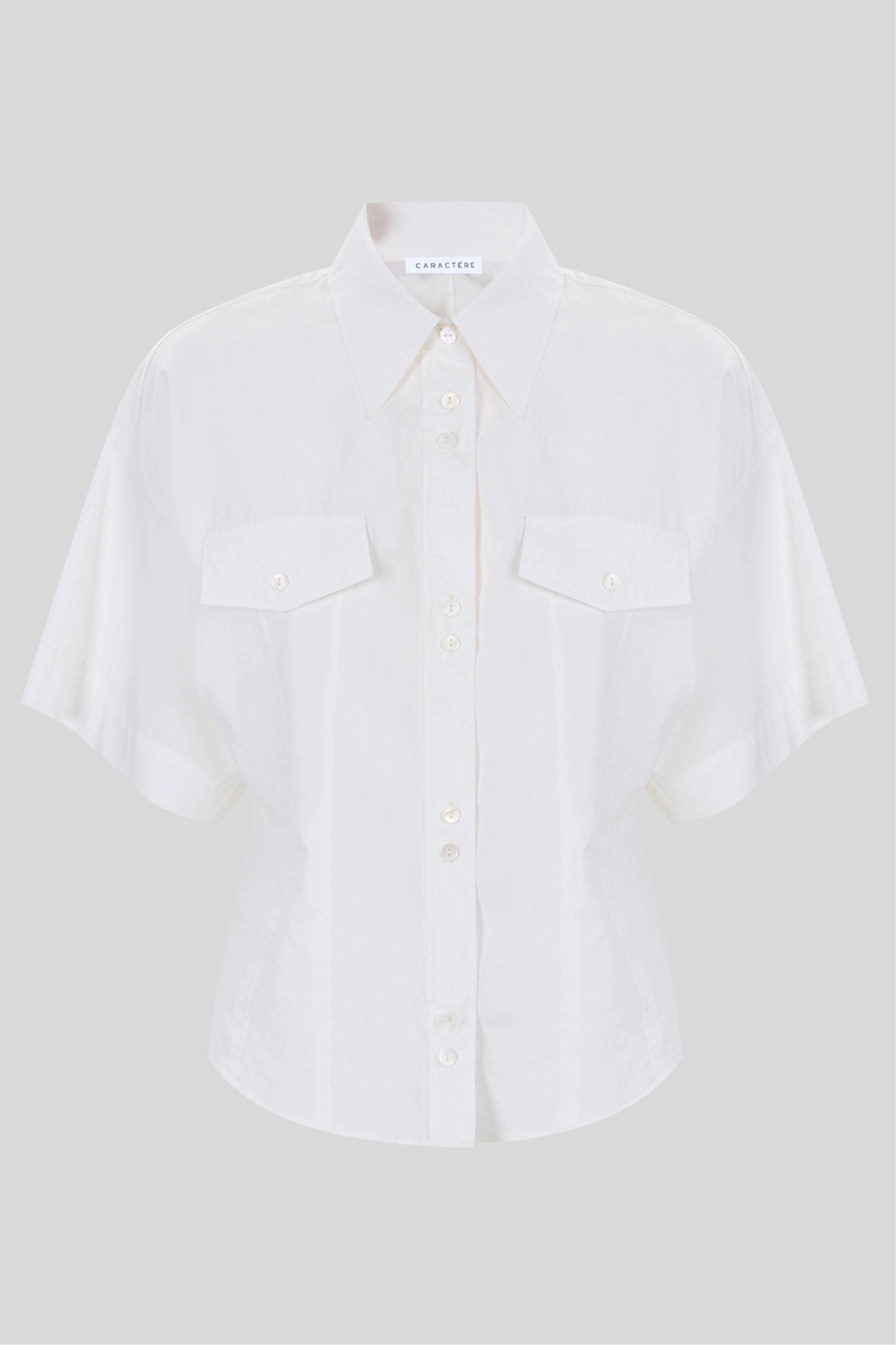 Camicia con manica corta in cotone - Caractère