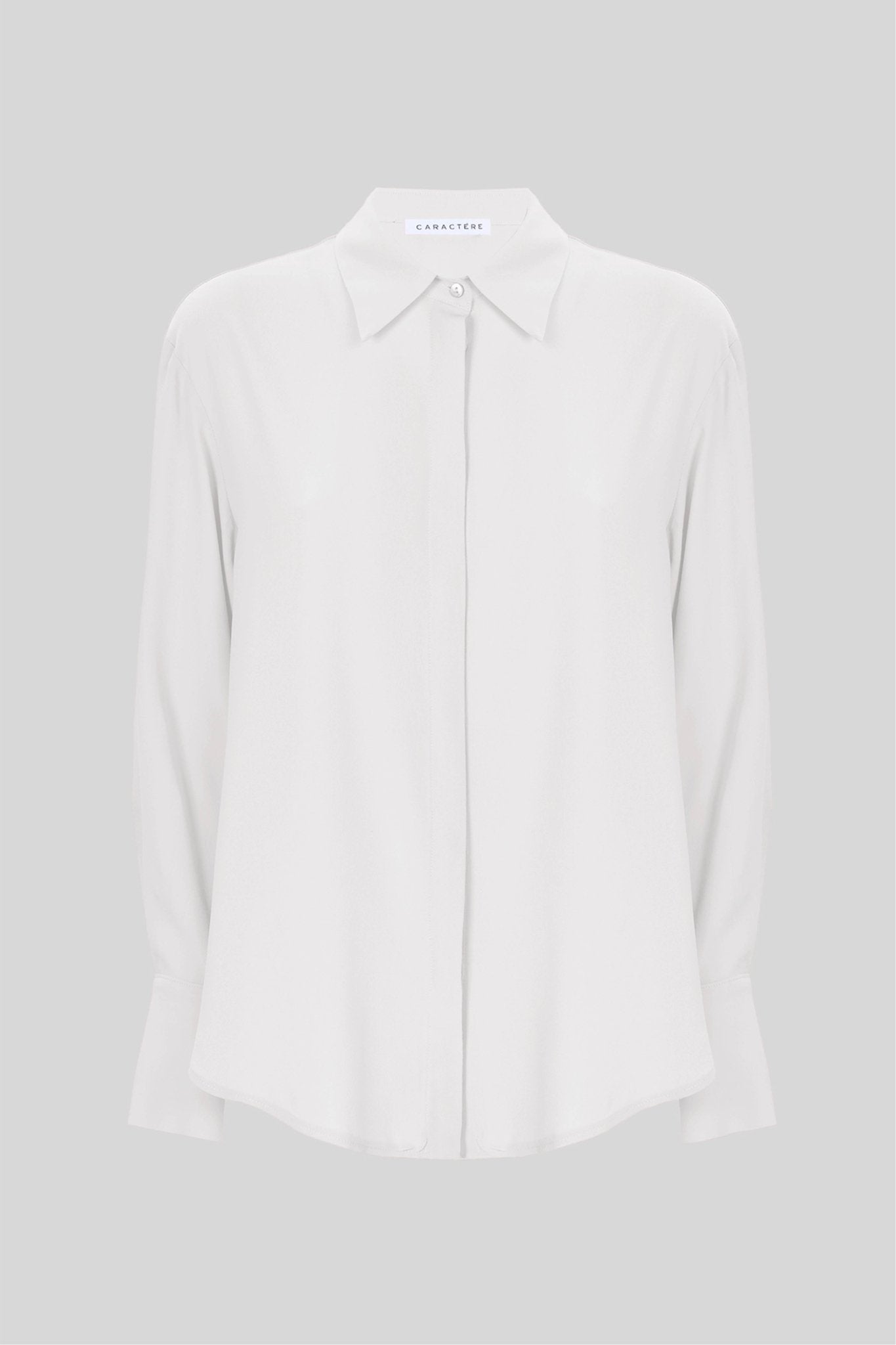 Camicia in misto seta, maniche lunghe - Caractère