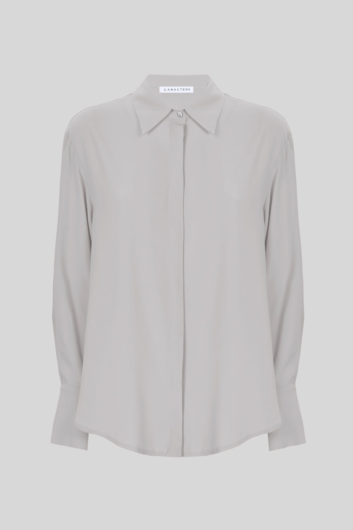 Camicia in misto seta, maniche lunghe - Caractère