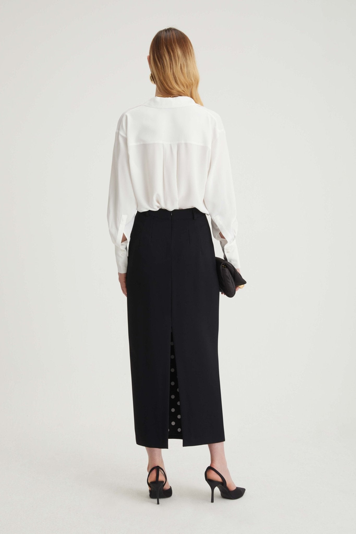 Camicia in misto seta, maniche lunghe - Caractère