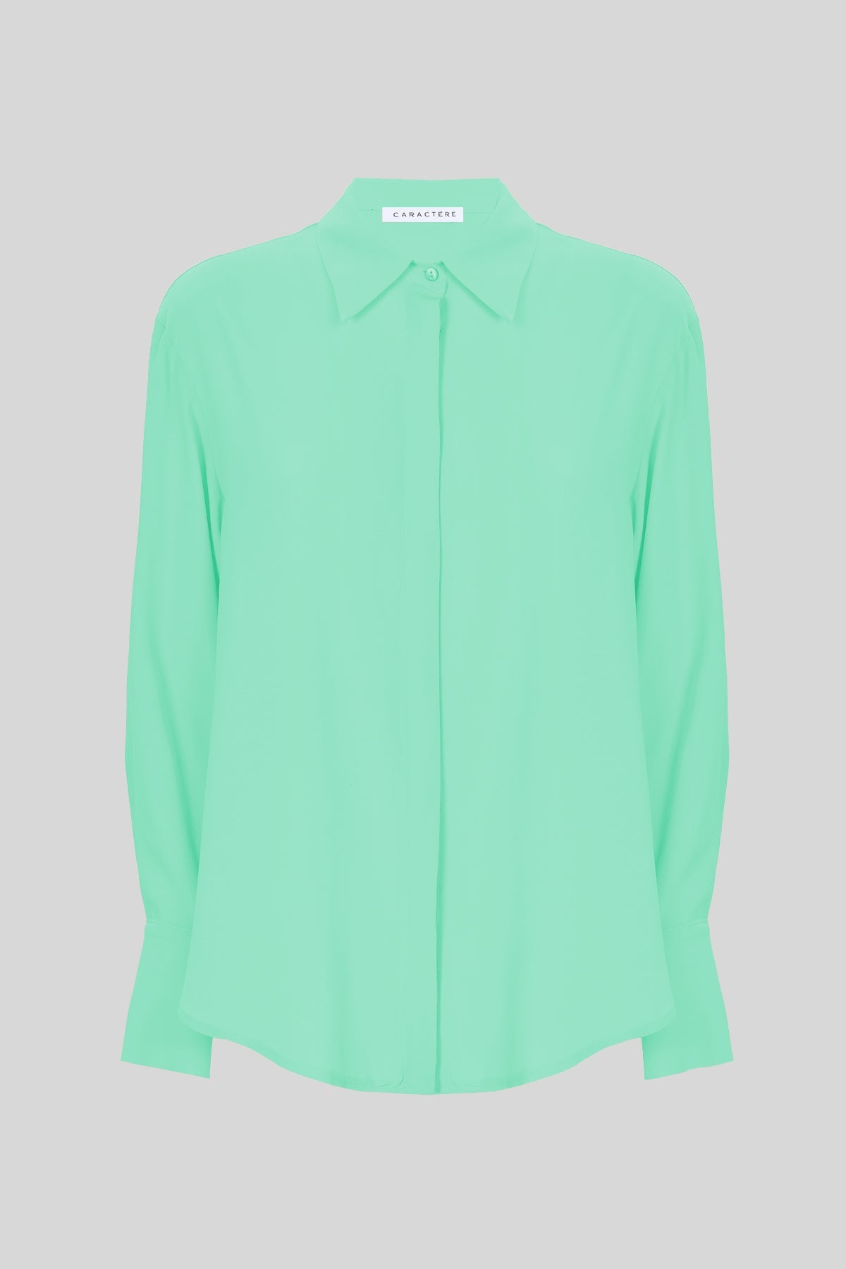 Camicia in misto seta, maniche lunghe - Caractère