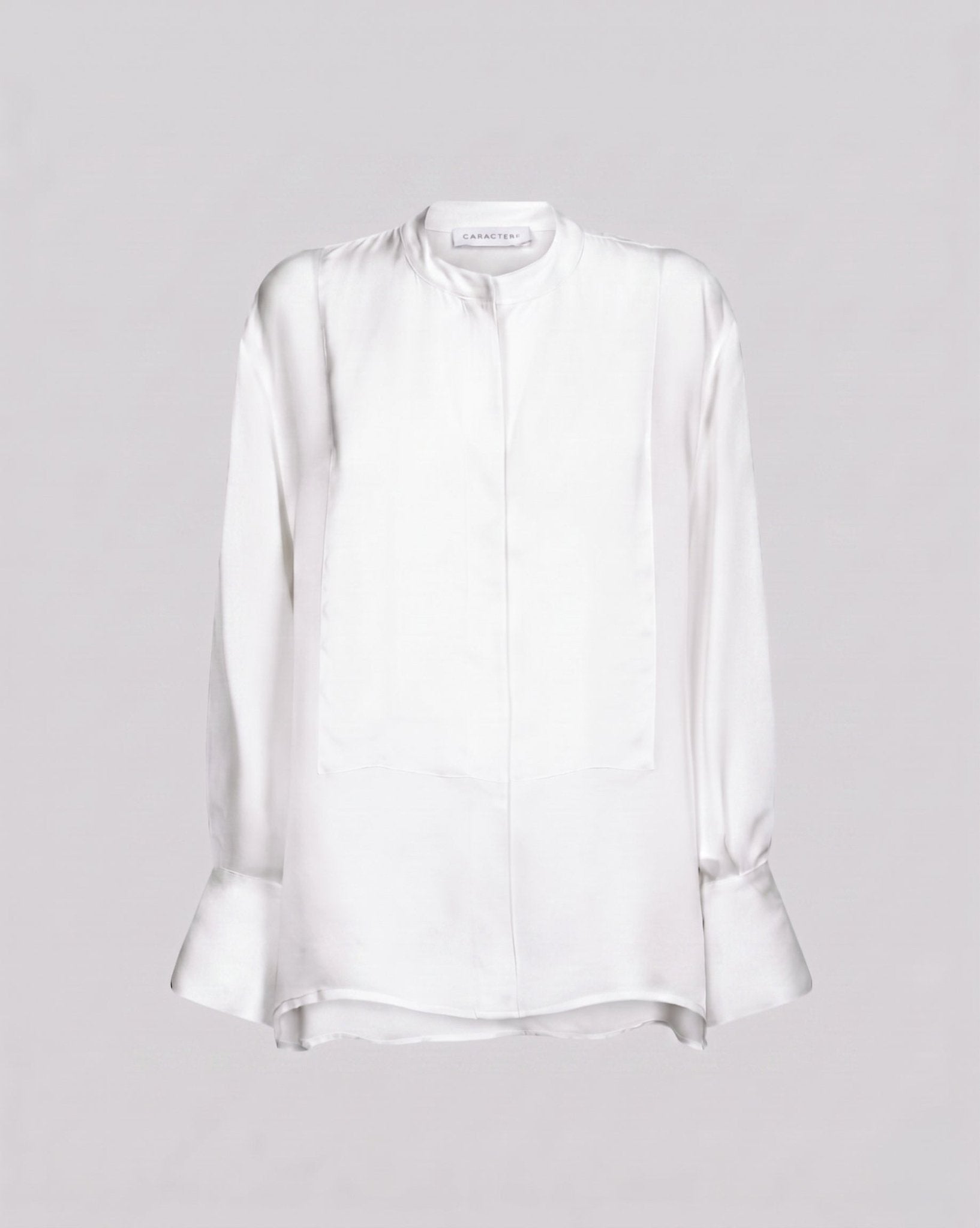 Camicia in satin con linea morbida e design essenziale - Caractère