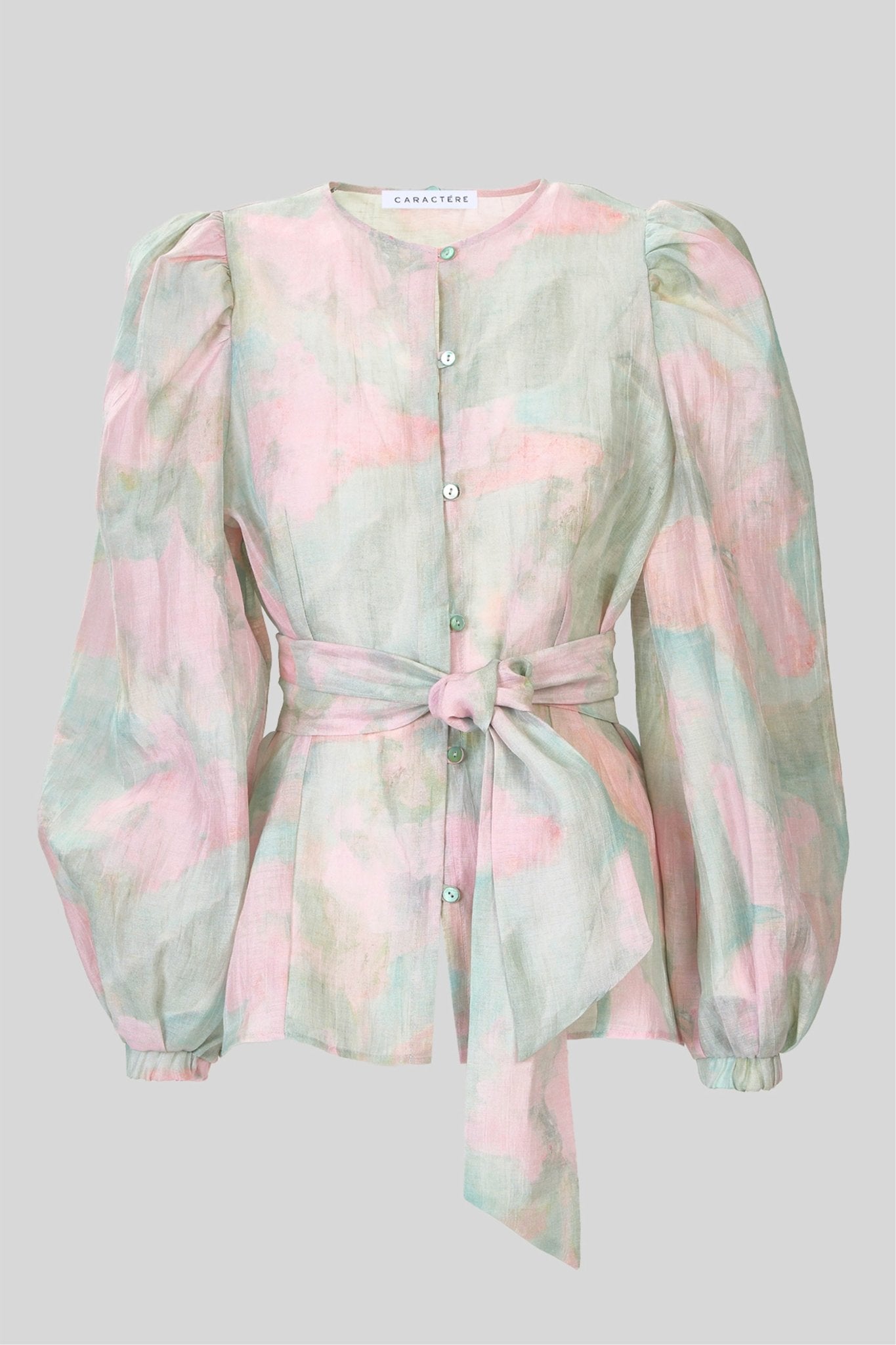 Camicia maniche a sbuffo in lino - Caractère