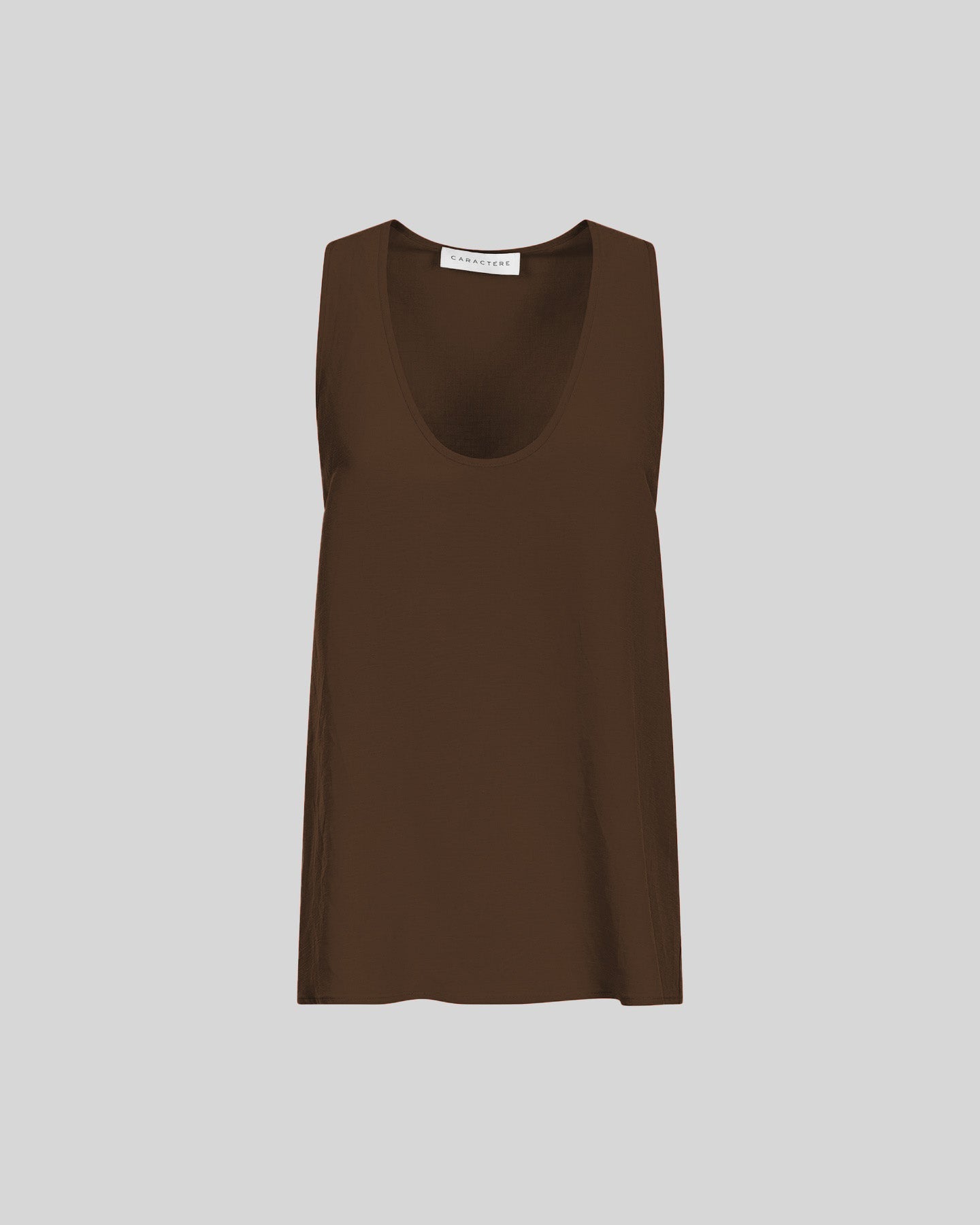 Canotta Donna in Viscosa e Lino con Scollo Ampio - Caractère