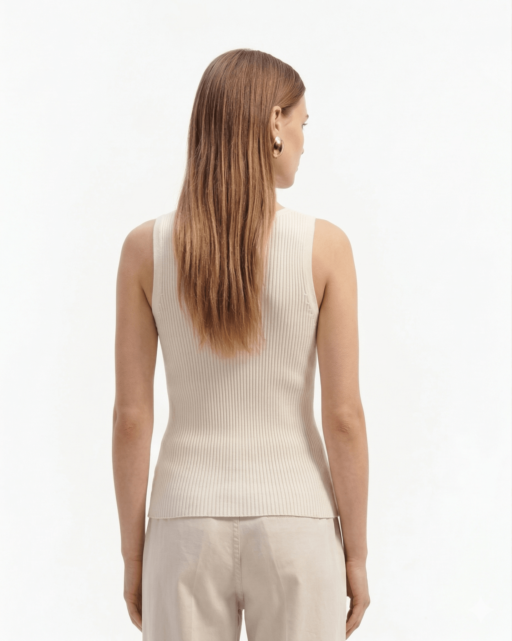 Canotta in Viscosa con Scollo a V e Spalline Larghe - Caractère