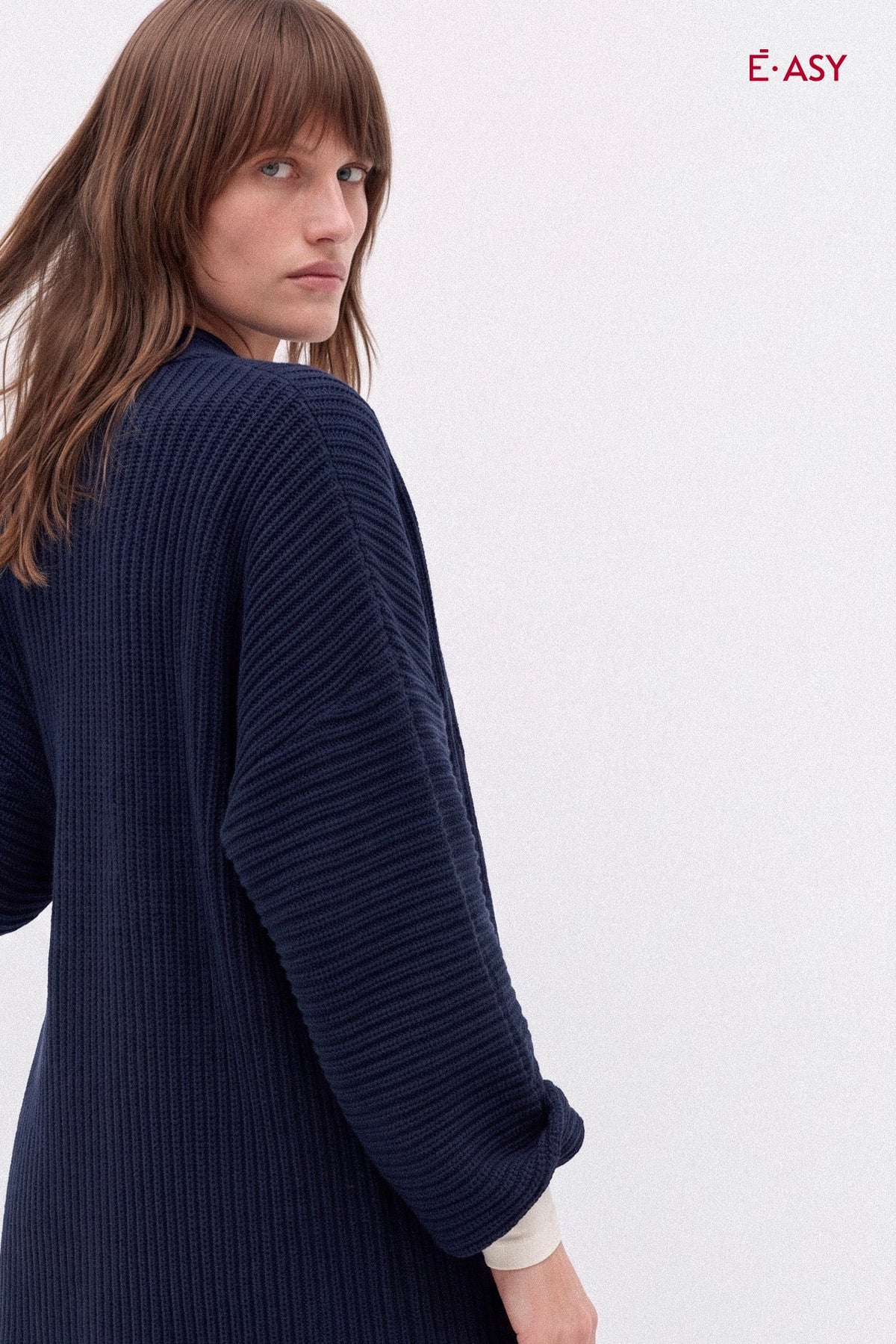 Cardigan Aperto Donna in Maglia a Coste - Caractère