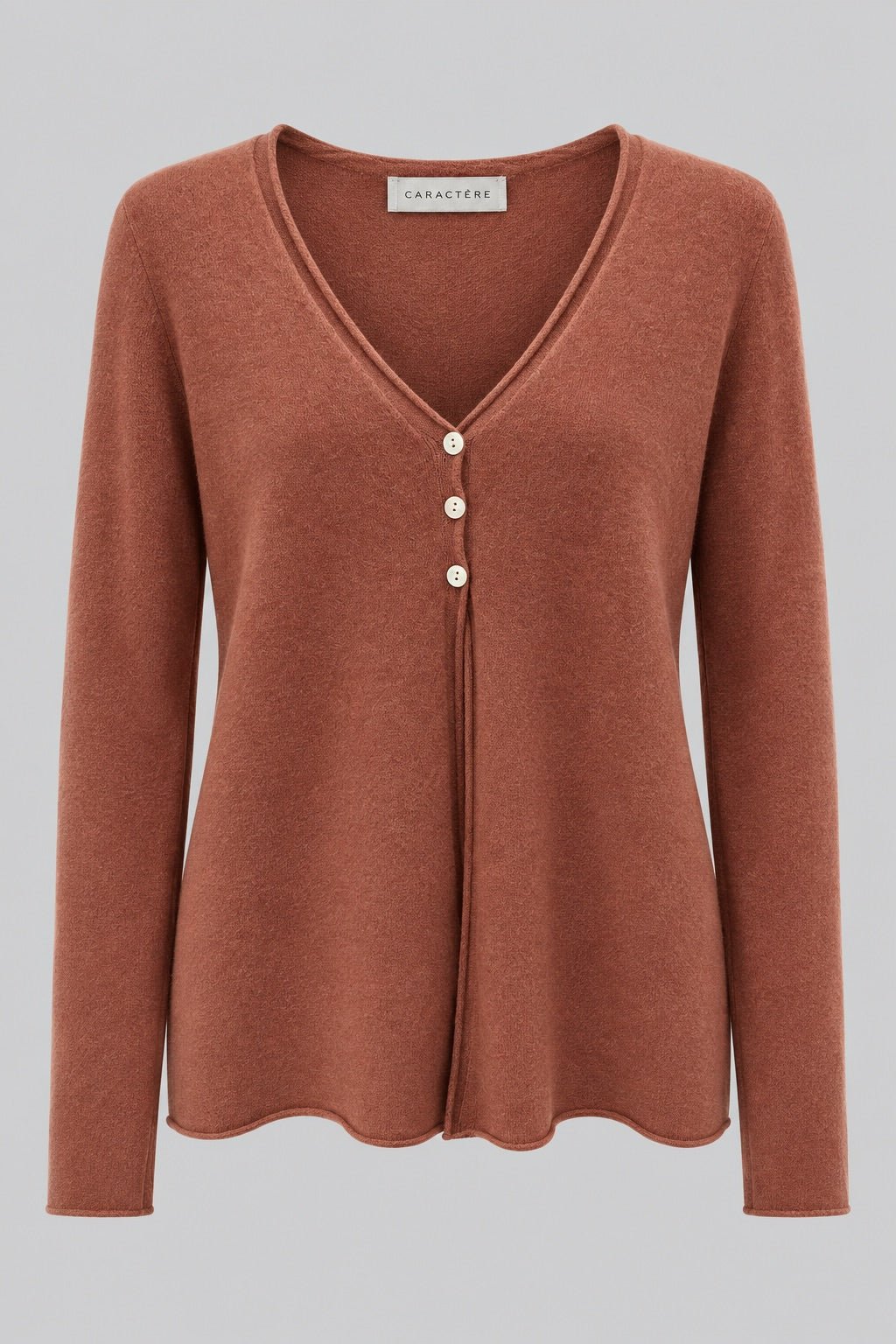 Cardigan Donna Scollo a V con Bottoni Gioiello - Caractère