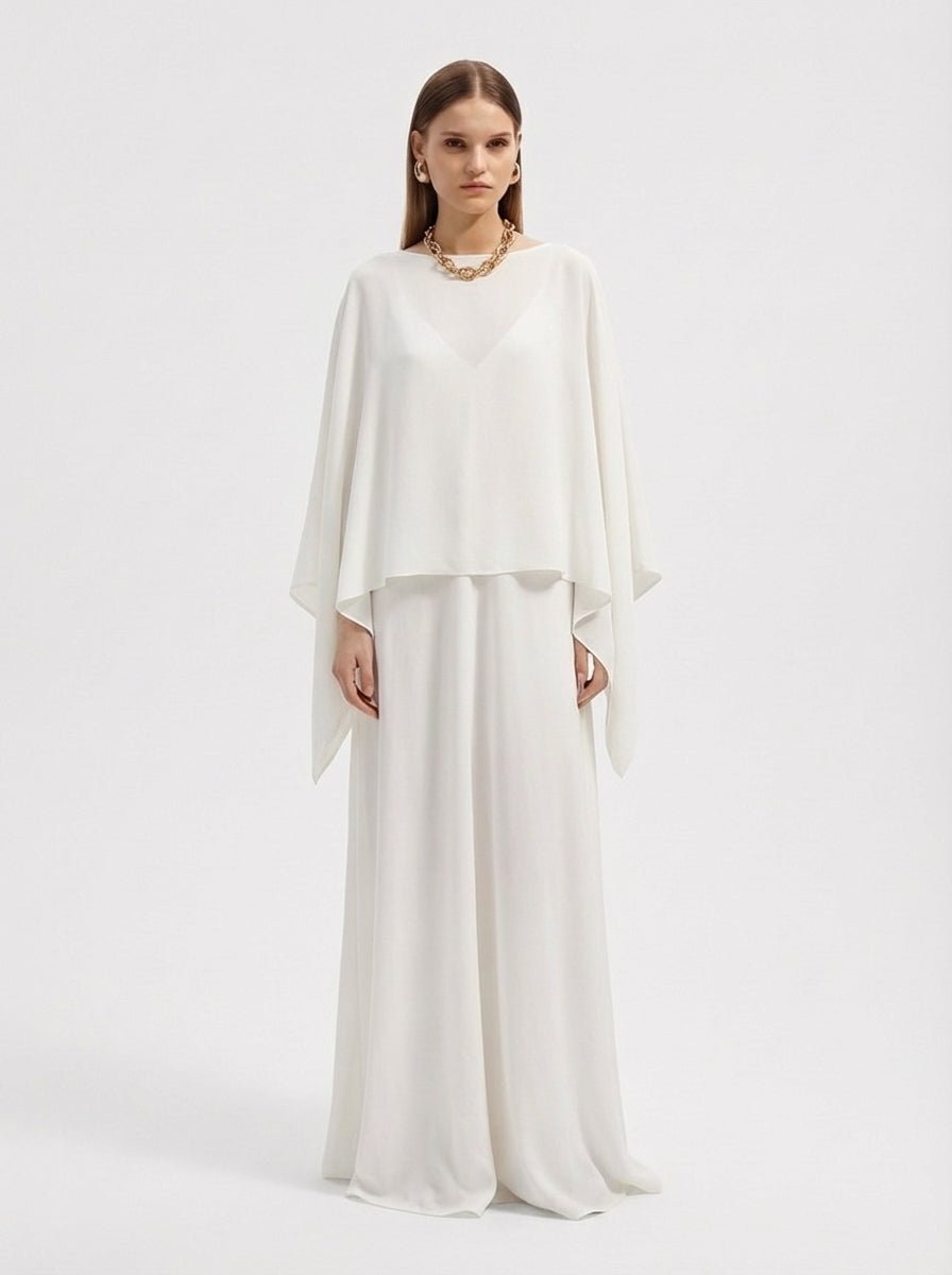 Coprispalle in viscosa fluido effetto mantella - Caractère