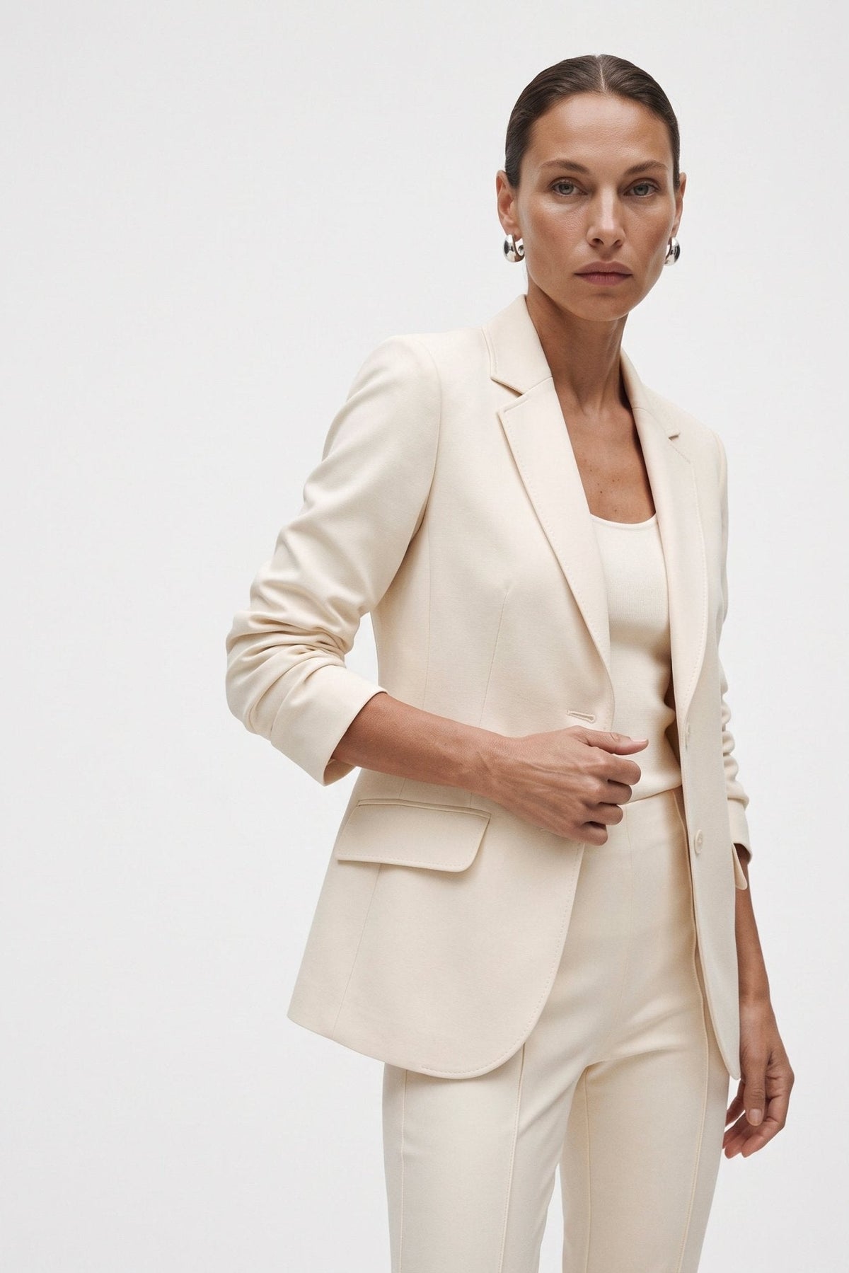 Tailleur in punto Milano giacca classica e pantalone skinny - Caractère