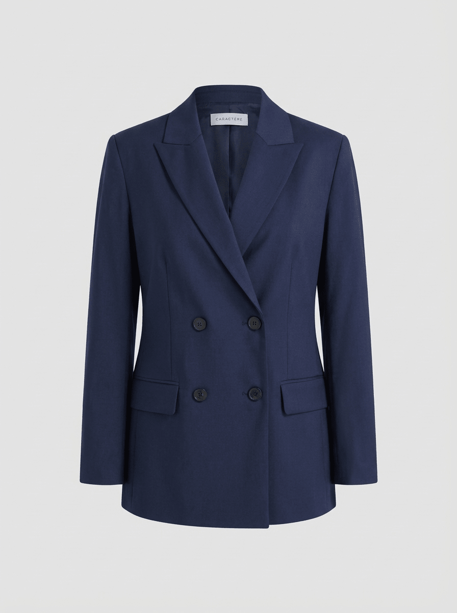 Giacca completo doppiopetto in cotone stretch - Caractère