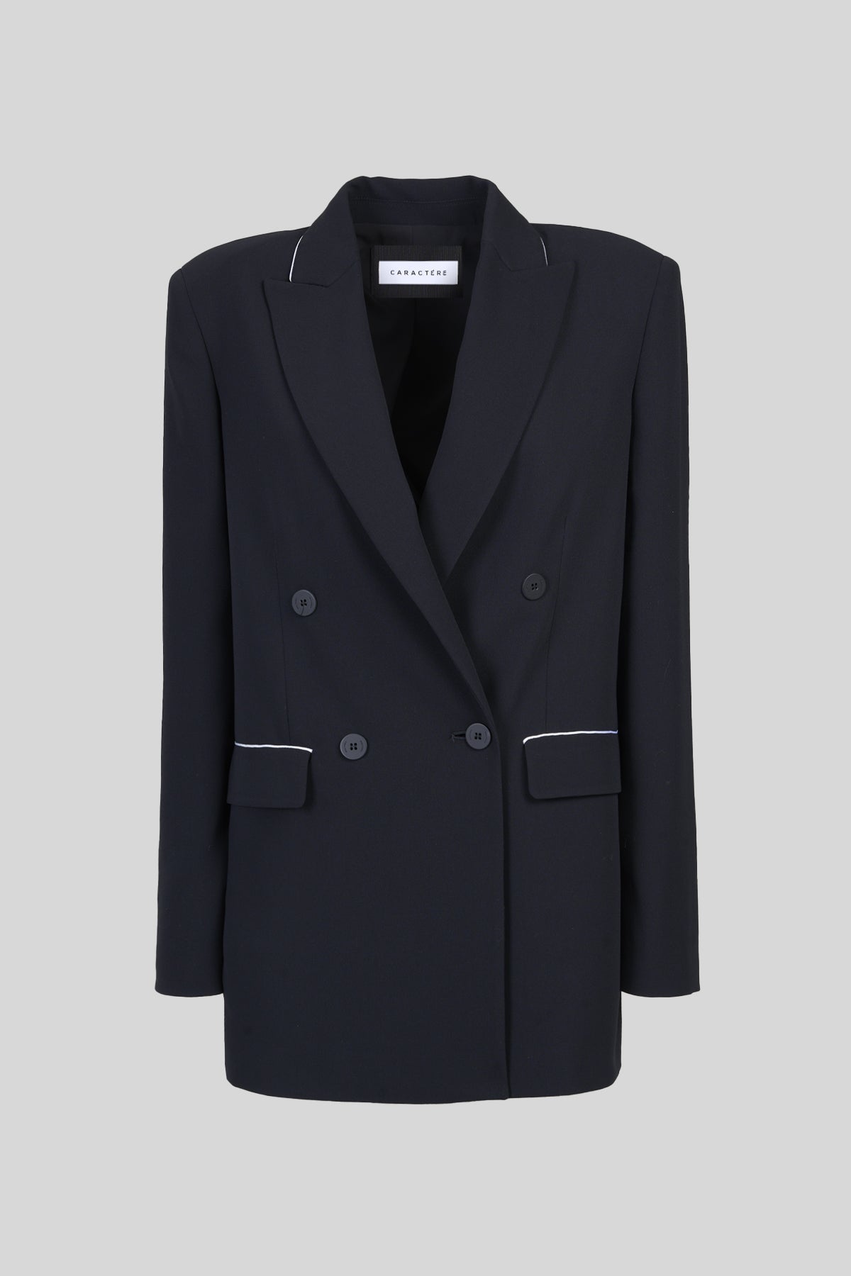 Giacca doppiopetto in crepe - Caractère