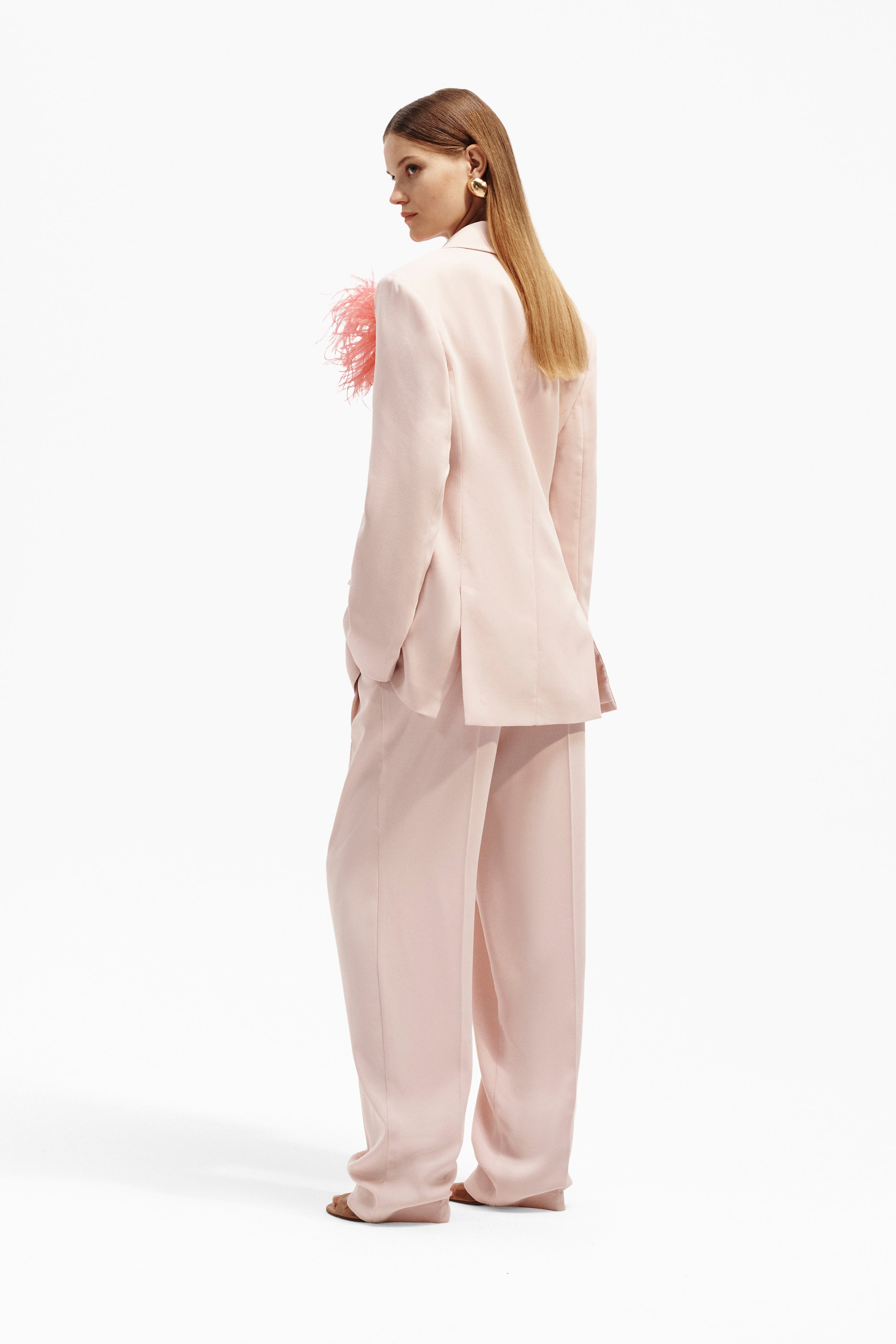 Blazer Doppiopetto Elegante in Crepe