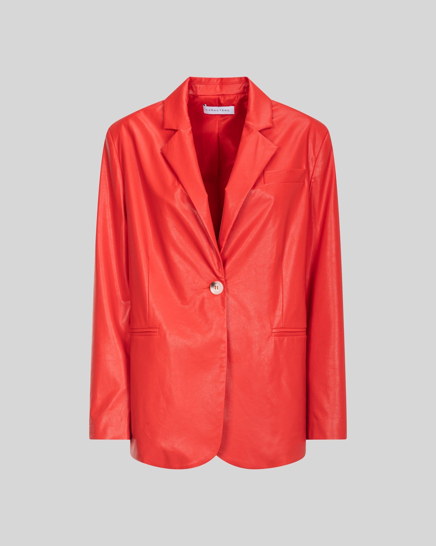 Giacca Donna in Simil Pelle Elegante con Rever