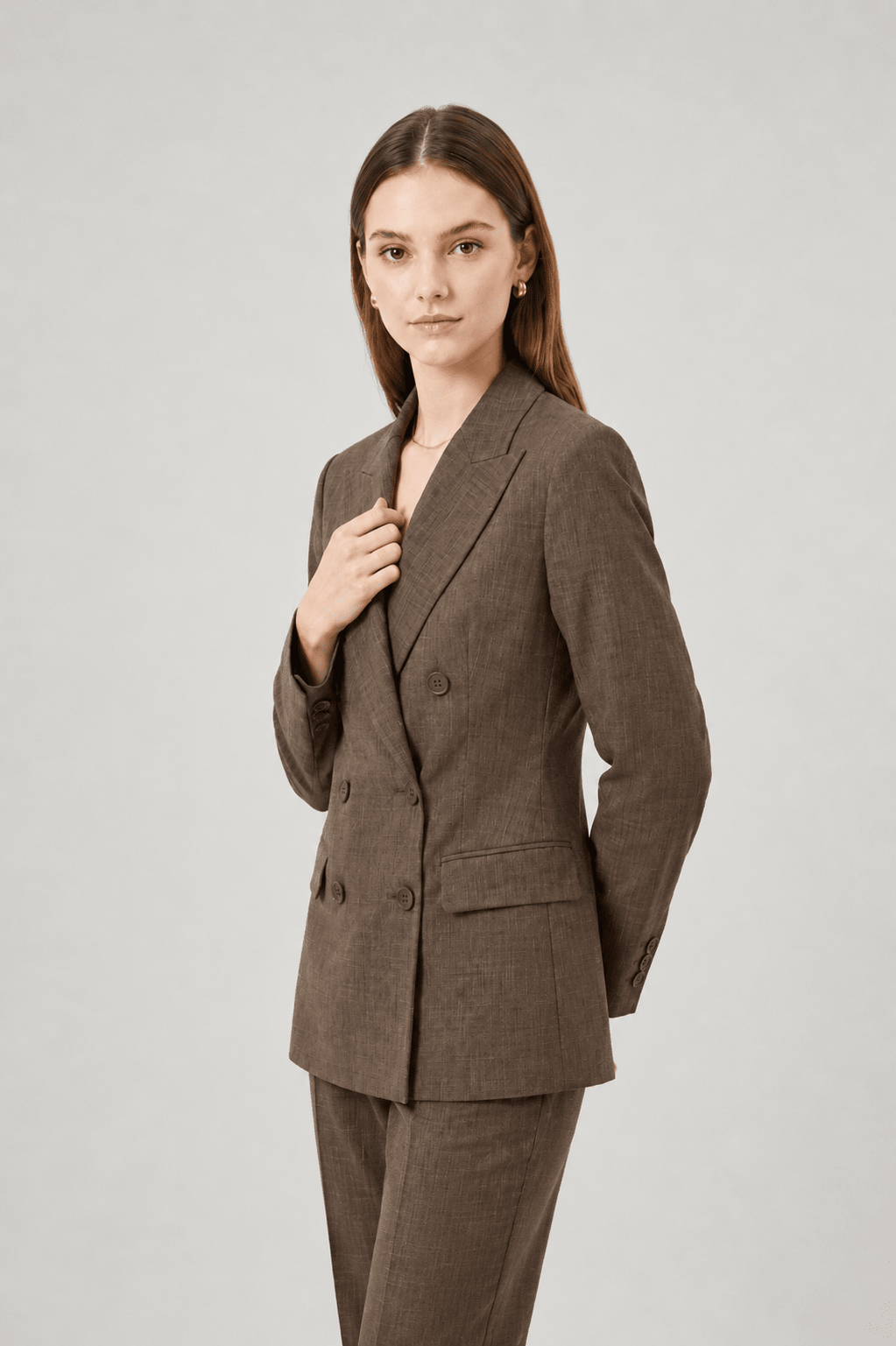 Giacca in Cotone Doppiopetto Effetto Denim - Caractère
