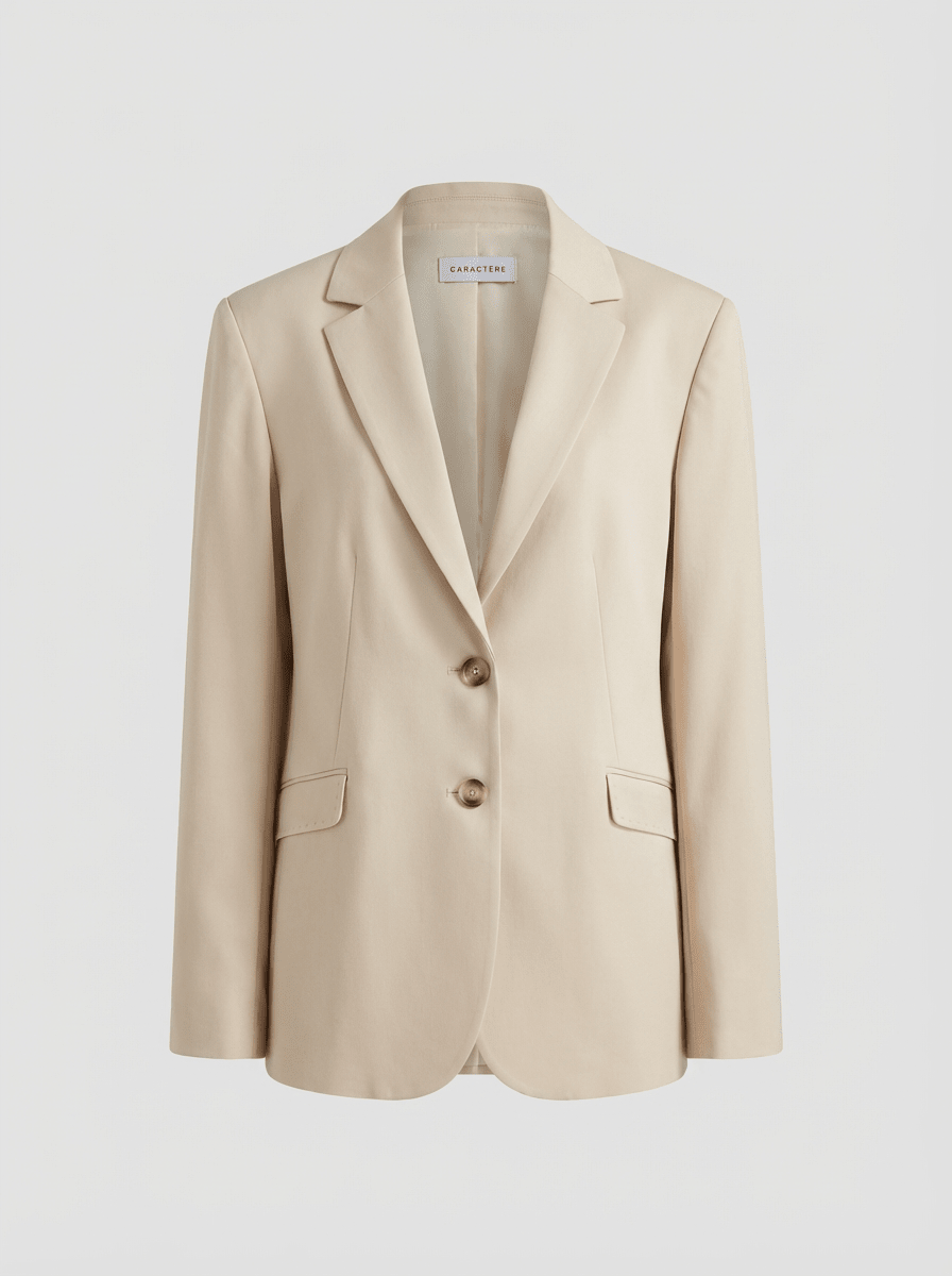 Giacca monopetto completo in cotone stretch - Caractère