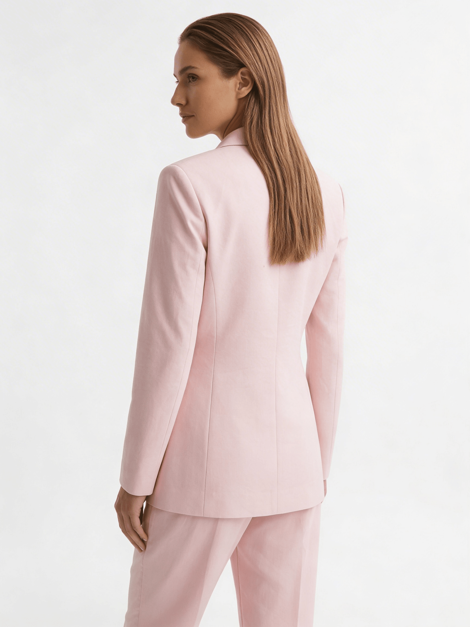 Giacca Tailleur doppiopetto in lino cotone arricciata - Caractère